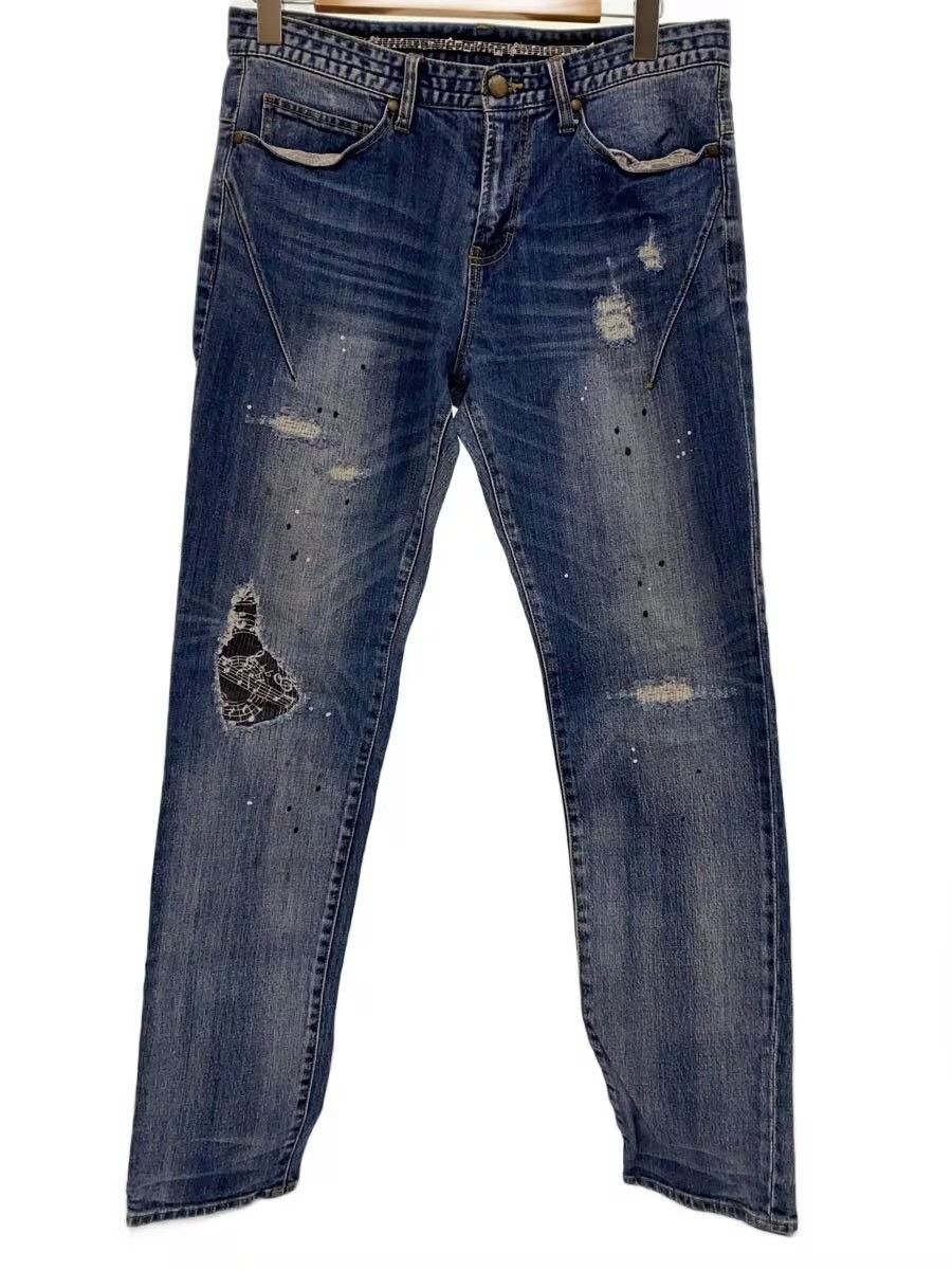NUMBER NINE LOVELESS DISTRESSED DAMAGED DENIM JEANS