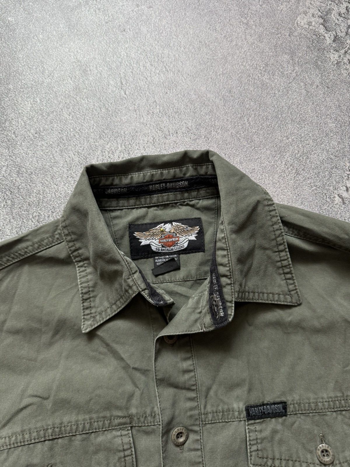 Harley Davidson × Vintage Harley Davidson XL logo ride free shirt button up long sleev Size US XL / EU 56 / 4 - 15 Thumbnail