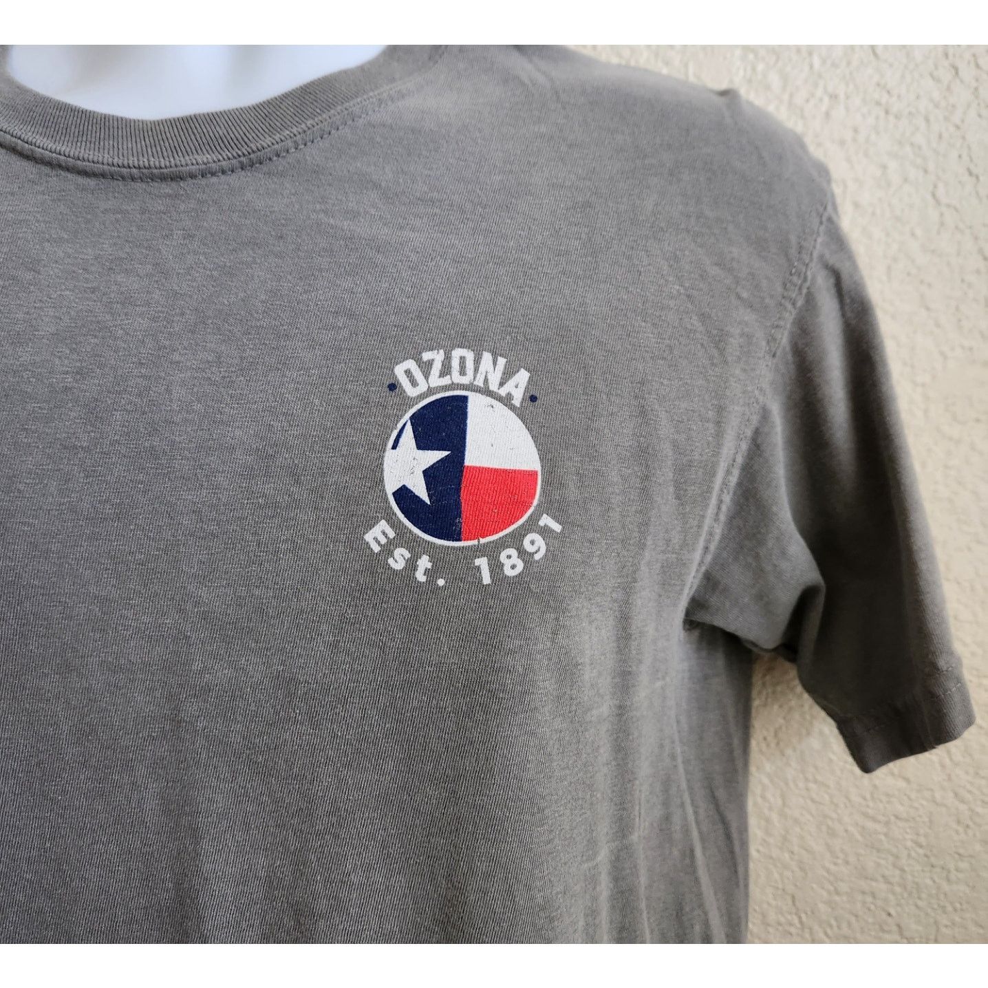 Comfort Colors Comfort Colors Gray Texas Flag Ozona T Shirt Medium Soft Size US M / EU 48-50 / 2 - 2 Thumbnail