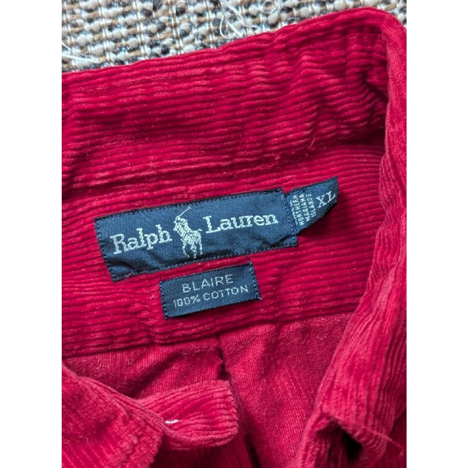 Polo Ralph Lauren VINTAGE POLO by Ralph Lauren Shirt XL Red Corduroy Long Sleeve Mens Size US XL / EU 56 / 4 - 4 Thumbnail