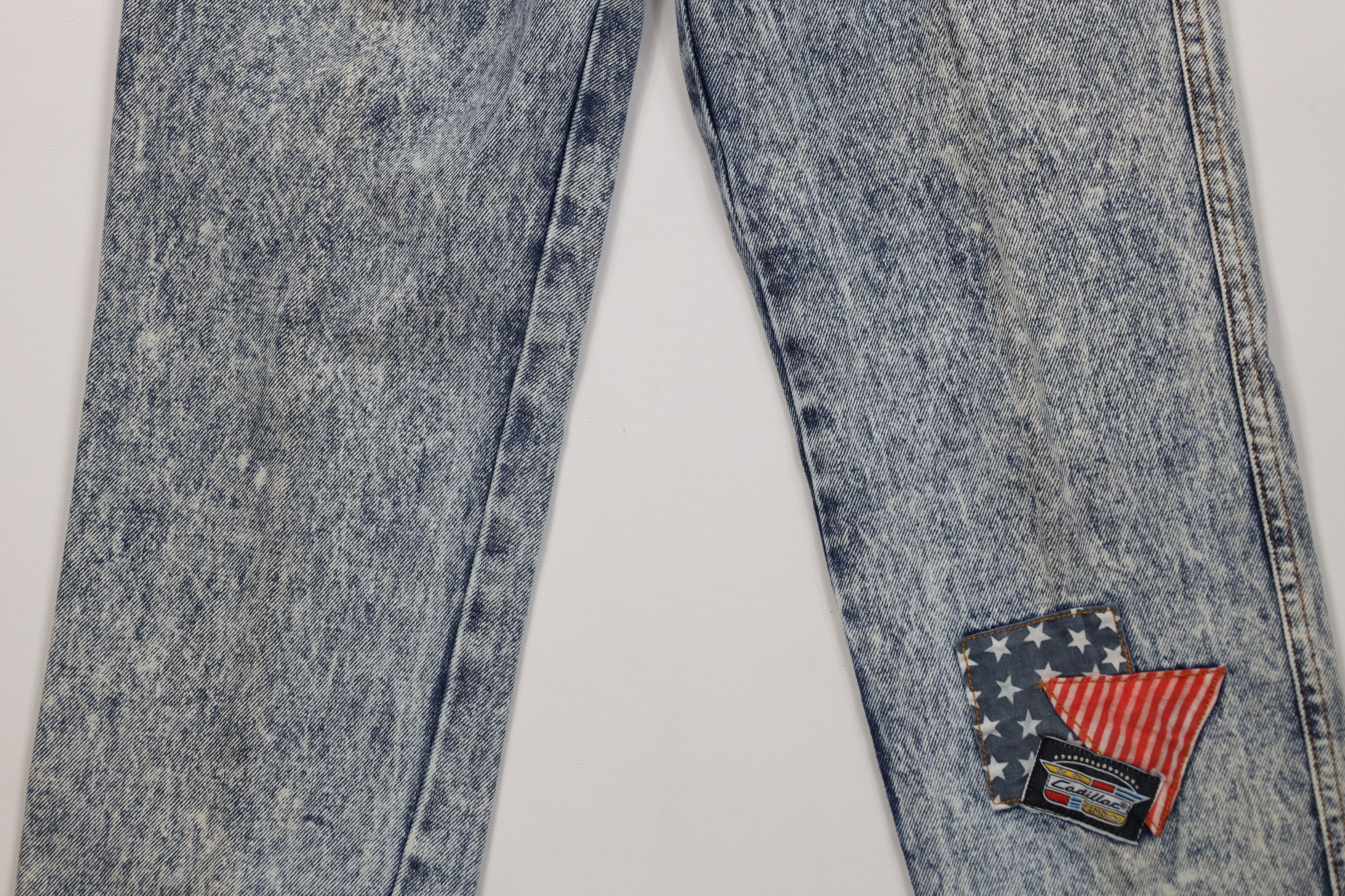 Cadillac Deadstock Vintage 80s 90s Cadillac Acid Wash Denim Jeans Size 28" / US 6 / IT 42 - 3 Thumbnail