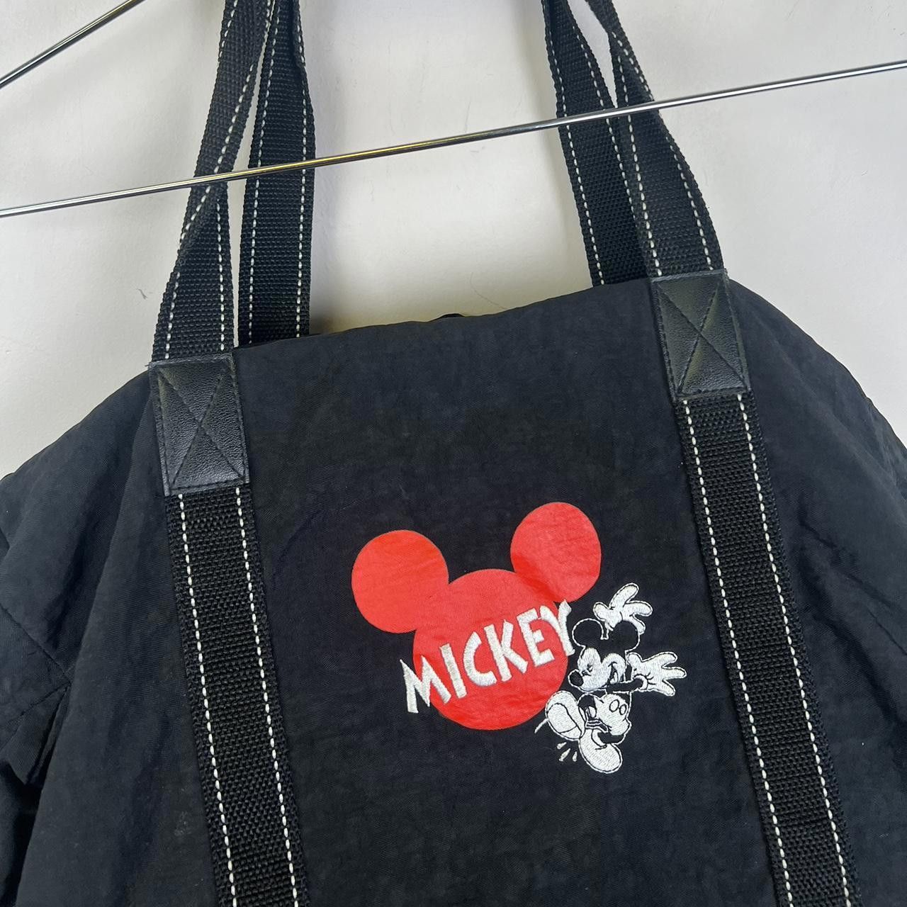 Disney Mickey Mouse Stylish Tote Bag - Black Quilted Design Size ONE SIZE - 3 Thumbnail