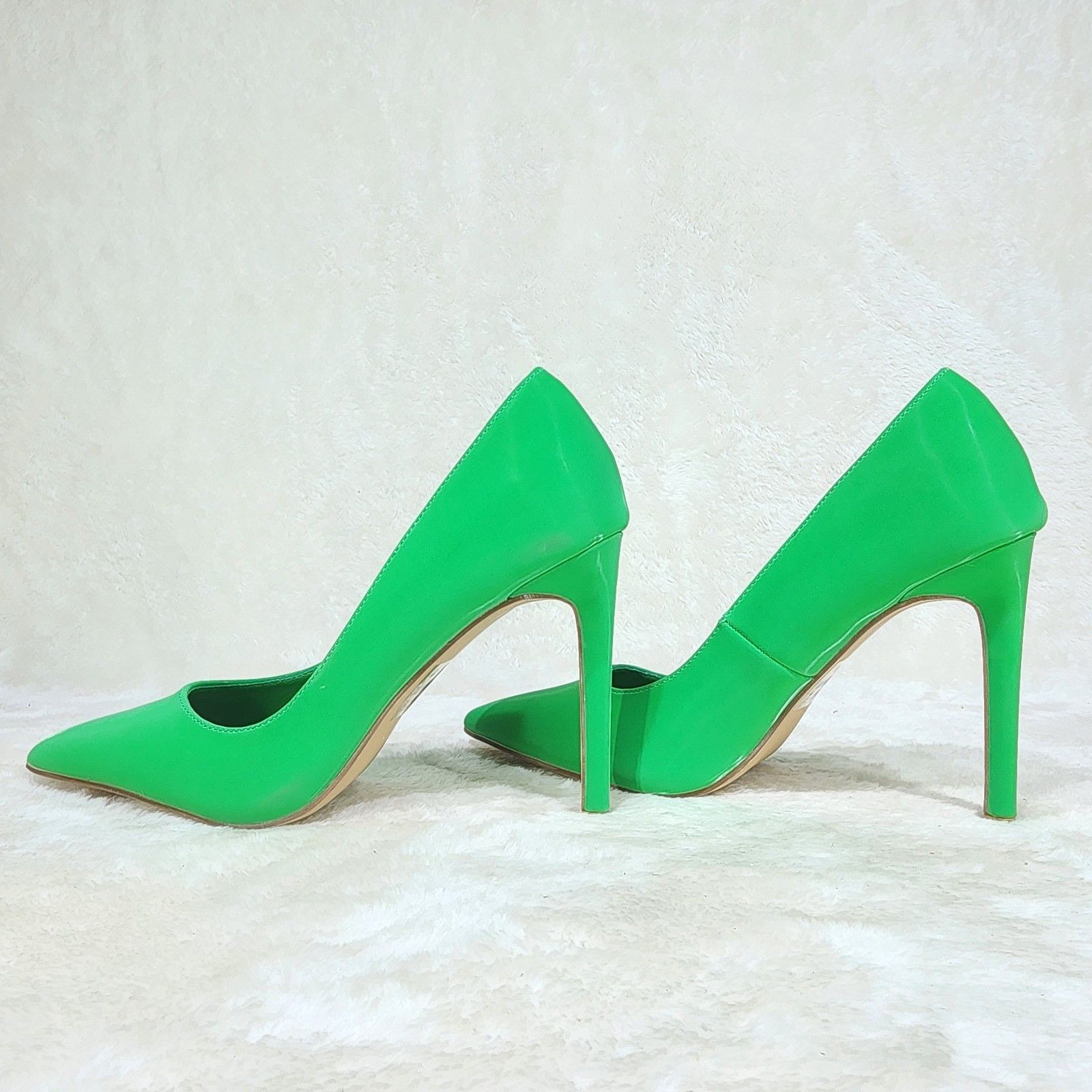 Other Bright Green High Heel Stiletto Pumps Evening Party Shoes Size US 8 / IT 38 - 5 Thumbnail