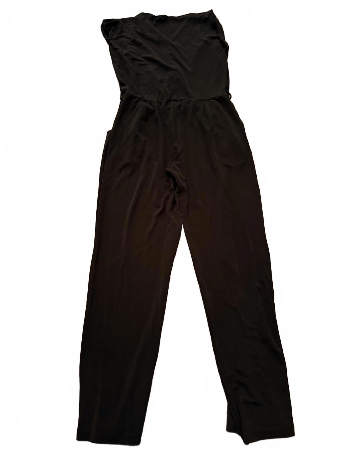 Massimo Dutti Massimo Dutti Black Wrap Top Jumpsuit Pants Euro 34 US 2 Size ONE SIZE - 4 Thumbnail