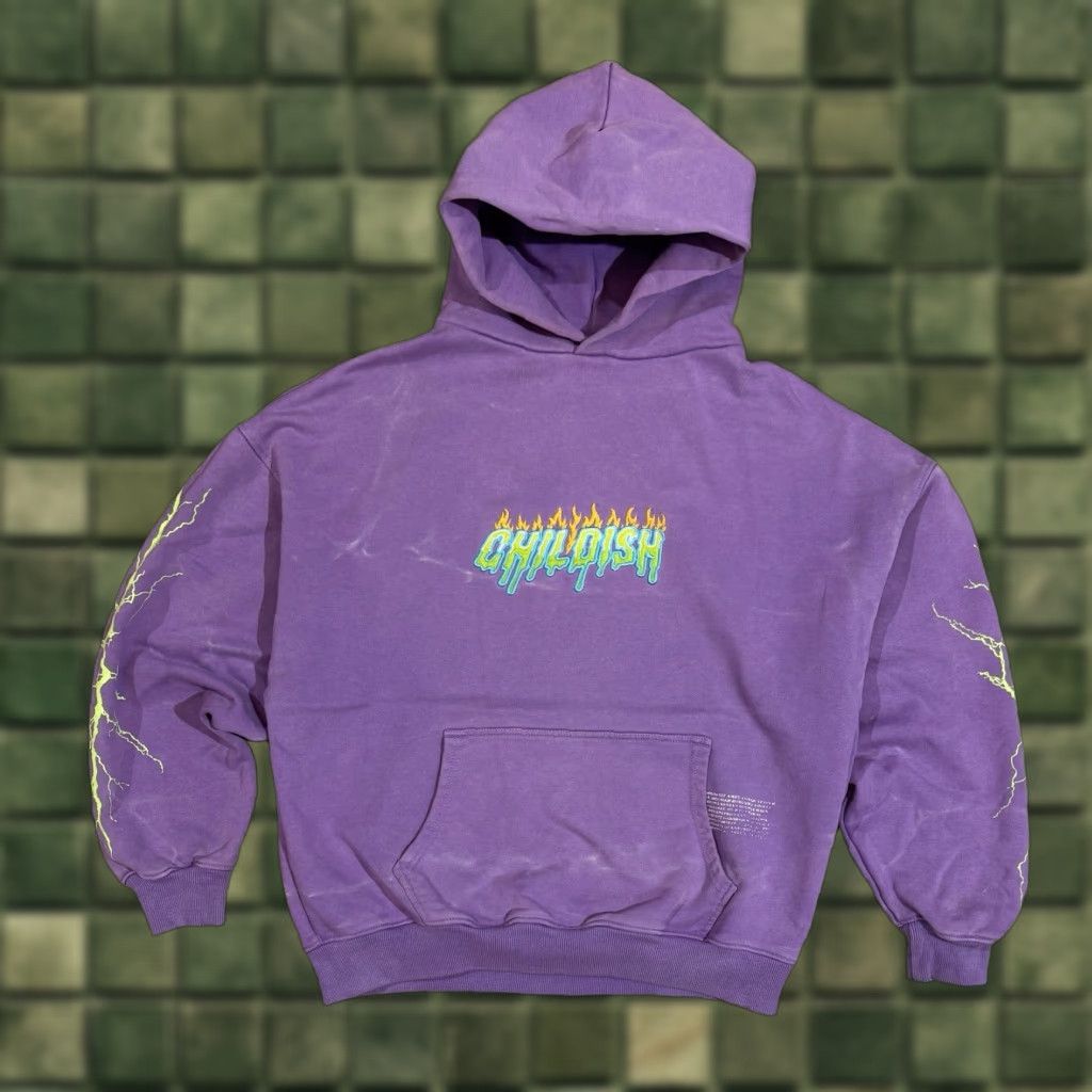 Vintage Childish TGF Bros Hoodie Mens Size S Oversized Purple Heavyweight Pullover Size US S / EU 44-46 / 1 - 1 Thumbnail