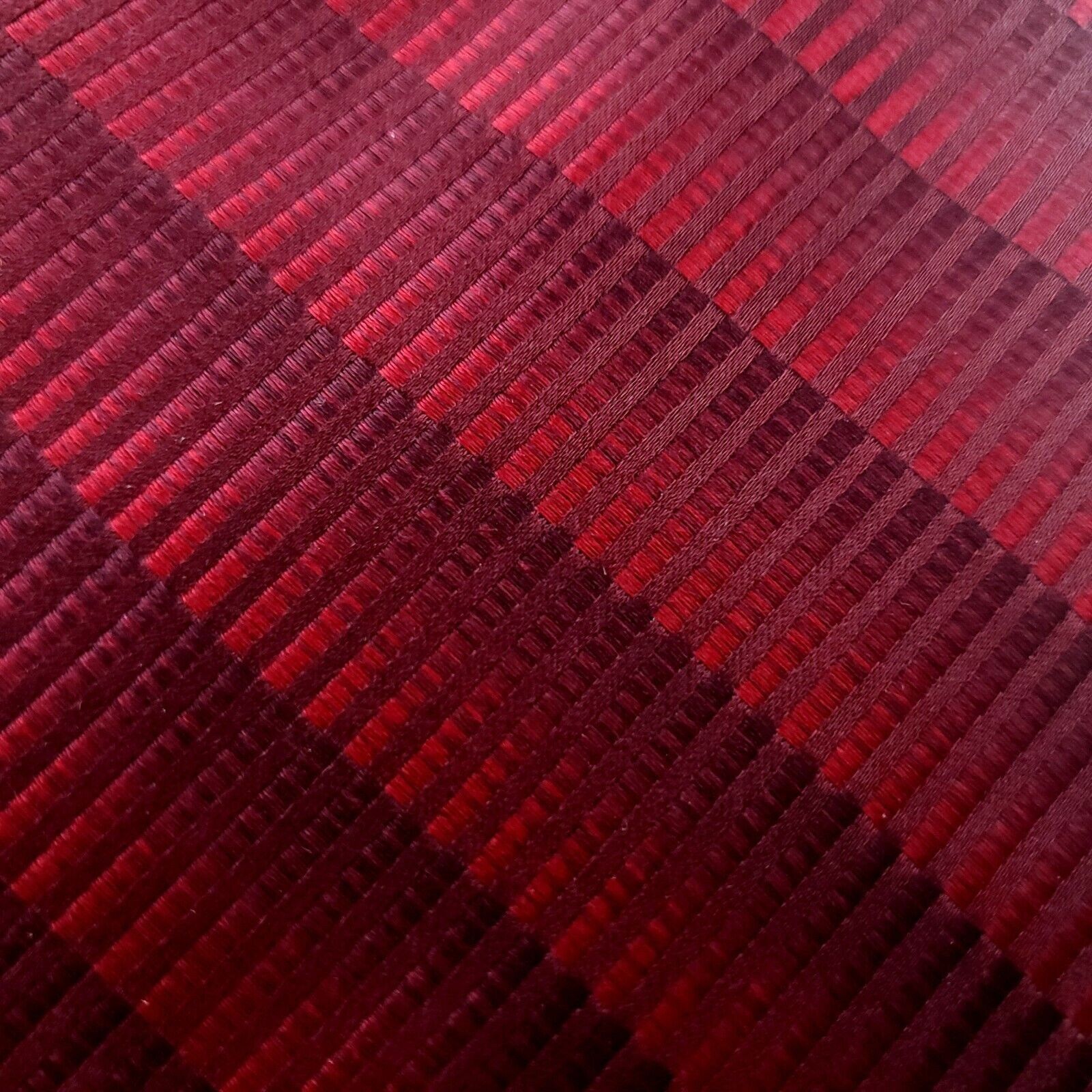 Savile Row Savile Row Red Striped Woven Silk Tie Classic Size ONE SIZE - 2 Thumbnail