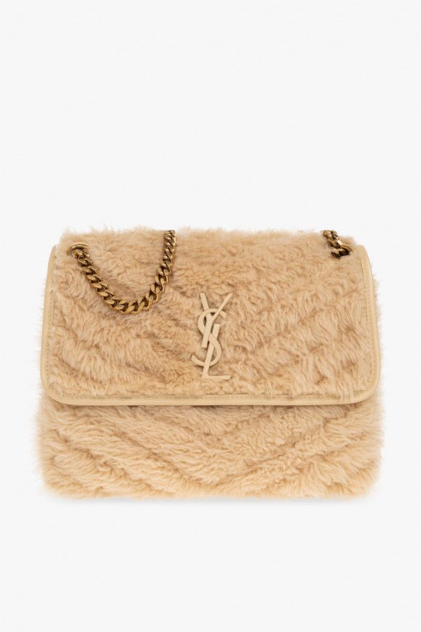 o1s1wg111125 YSL Bo Mng Niki Medium Shearling Shoulder Bag