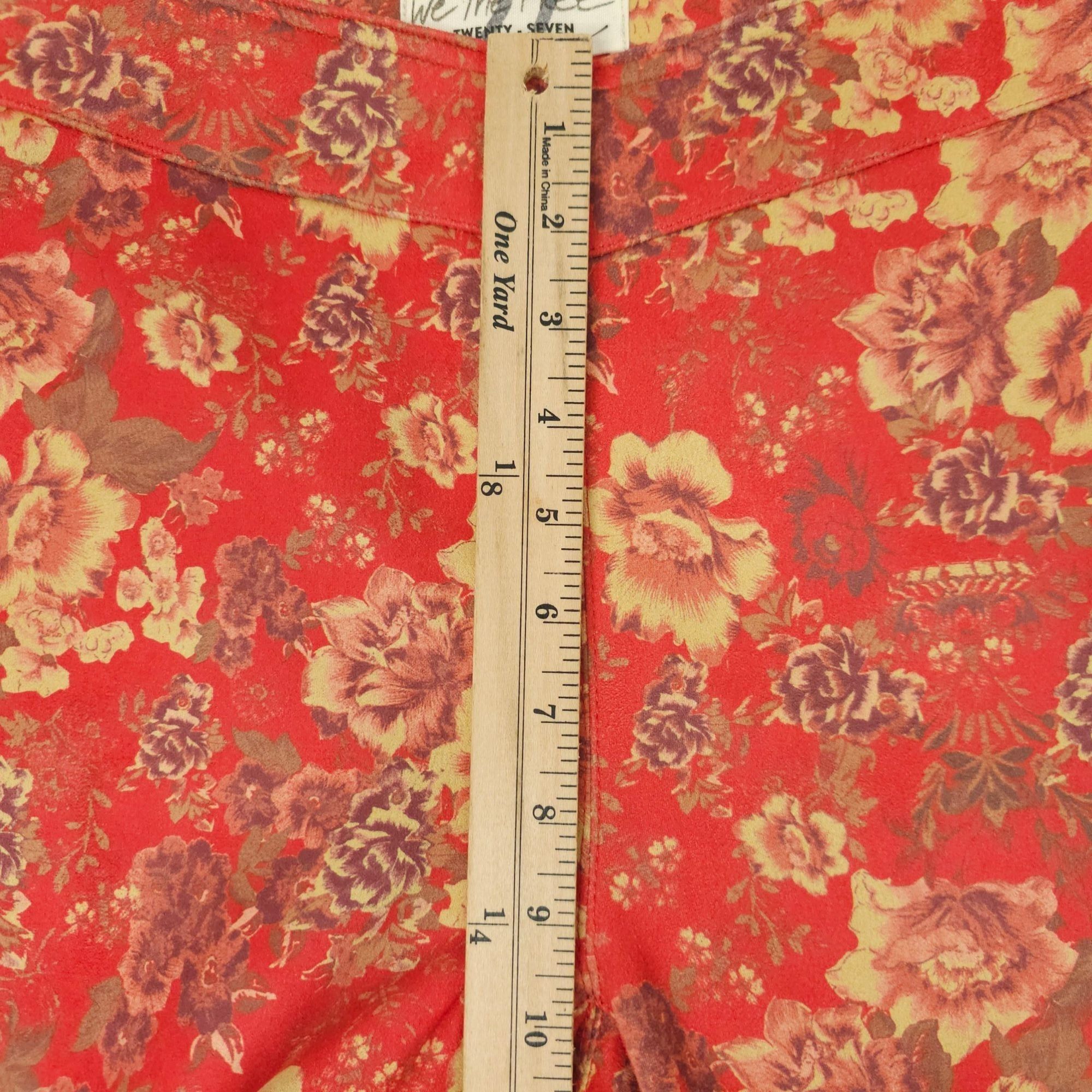 Free People We The Free People House Party Printed Pants Womens 27 Vegan Size 28" / US 6 / IT 42 - 4 Thumbnail
