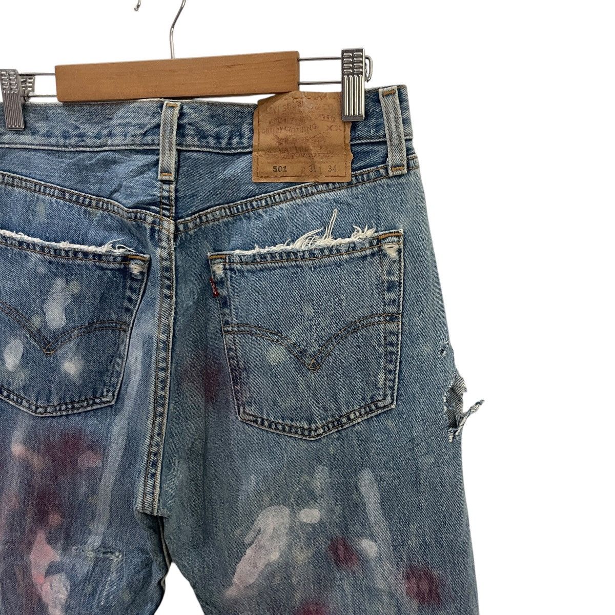 Levi's Vintage 90s Levis Lot 501 Art Distressed Denim Jeans Size US 30 / EU 46 - 11 Thumbnail