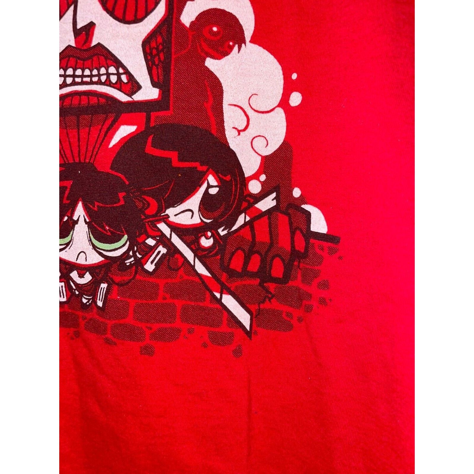 Gildan Women's Y2K Power Puff Girls Red Shirt Women L Large 2000s Size L / US 10 / IT 46 - 5 Thumbnail