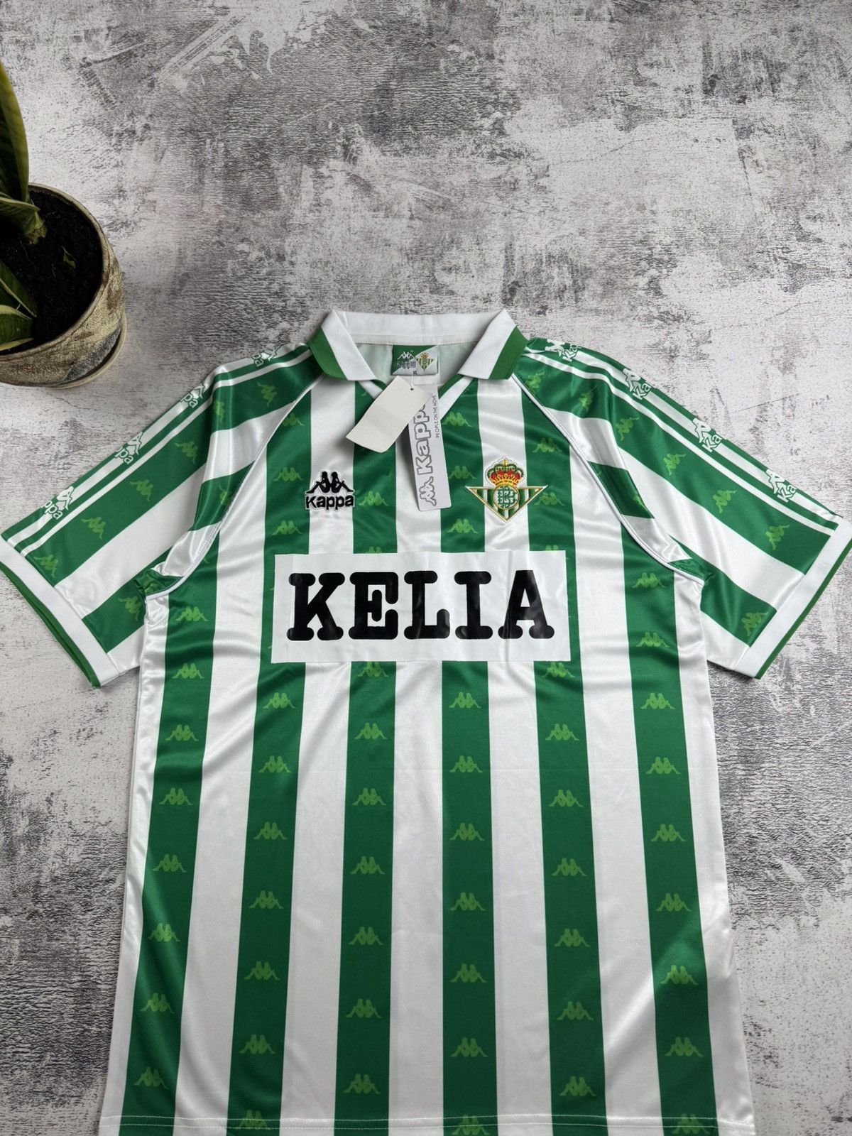 Kappa Real Betis 1995/1996/1997 Home Reproduction Soccer Football T Shirt Jersey Kit Size US XL / EU 56 / 4 - 4 Thumbnail