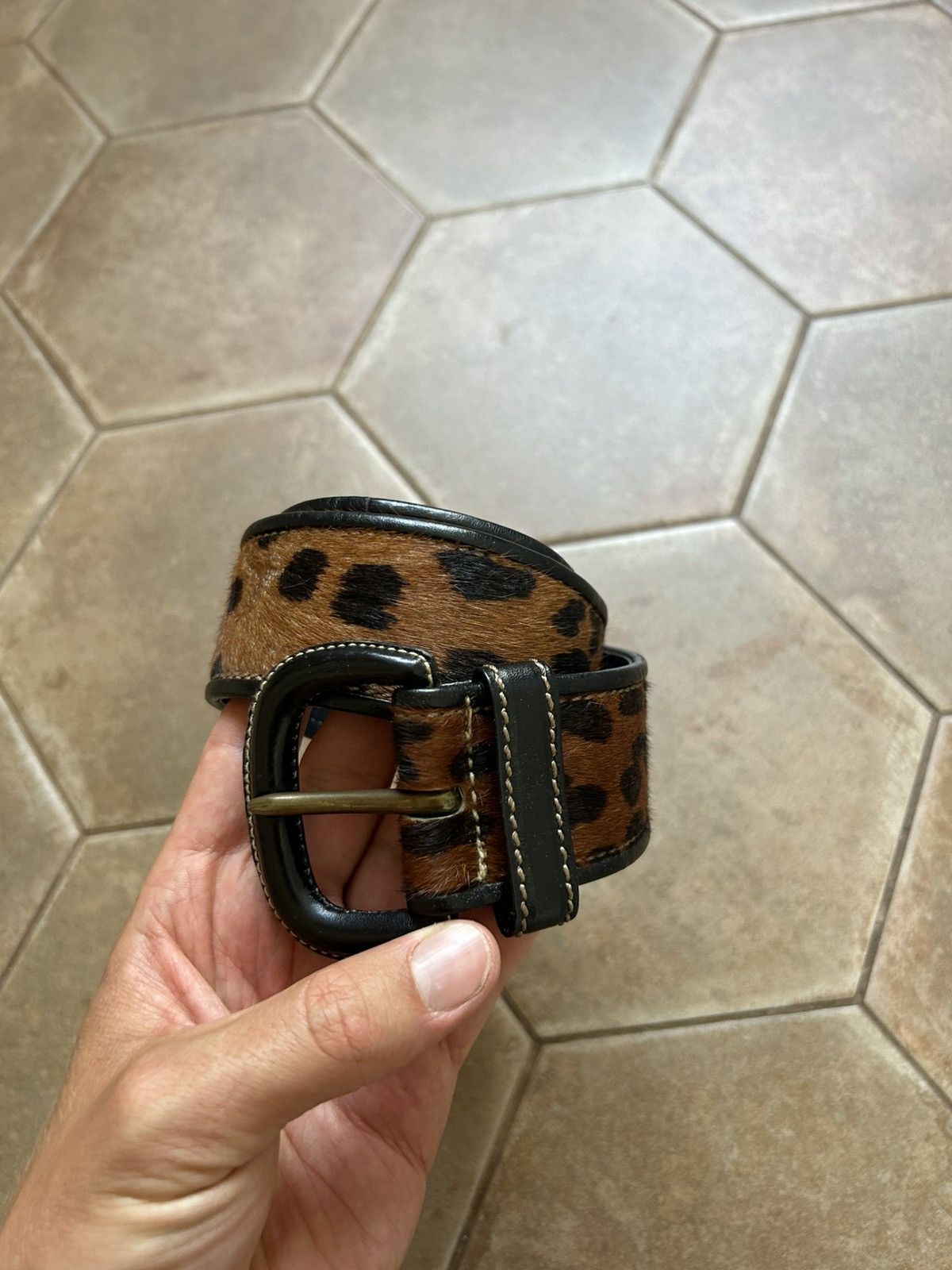 Other Vintage patchwork leopard belt leather Size ONE SIZE - 1 Thumbnail
