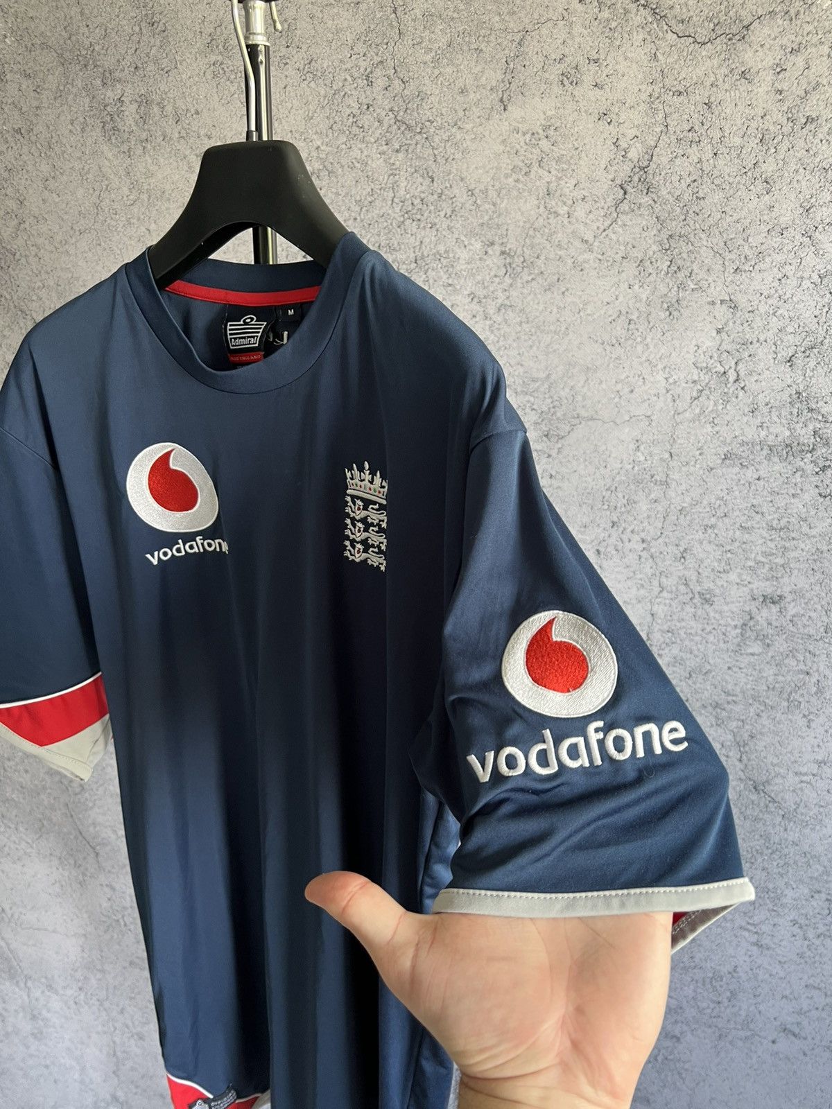 Vintage Vodafone England 2000s T-Shirt Admiral Jersey Soccer Size US M / EU 48-50 / 2 - 4 Thumbnail