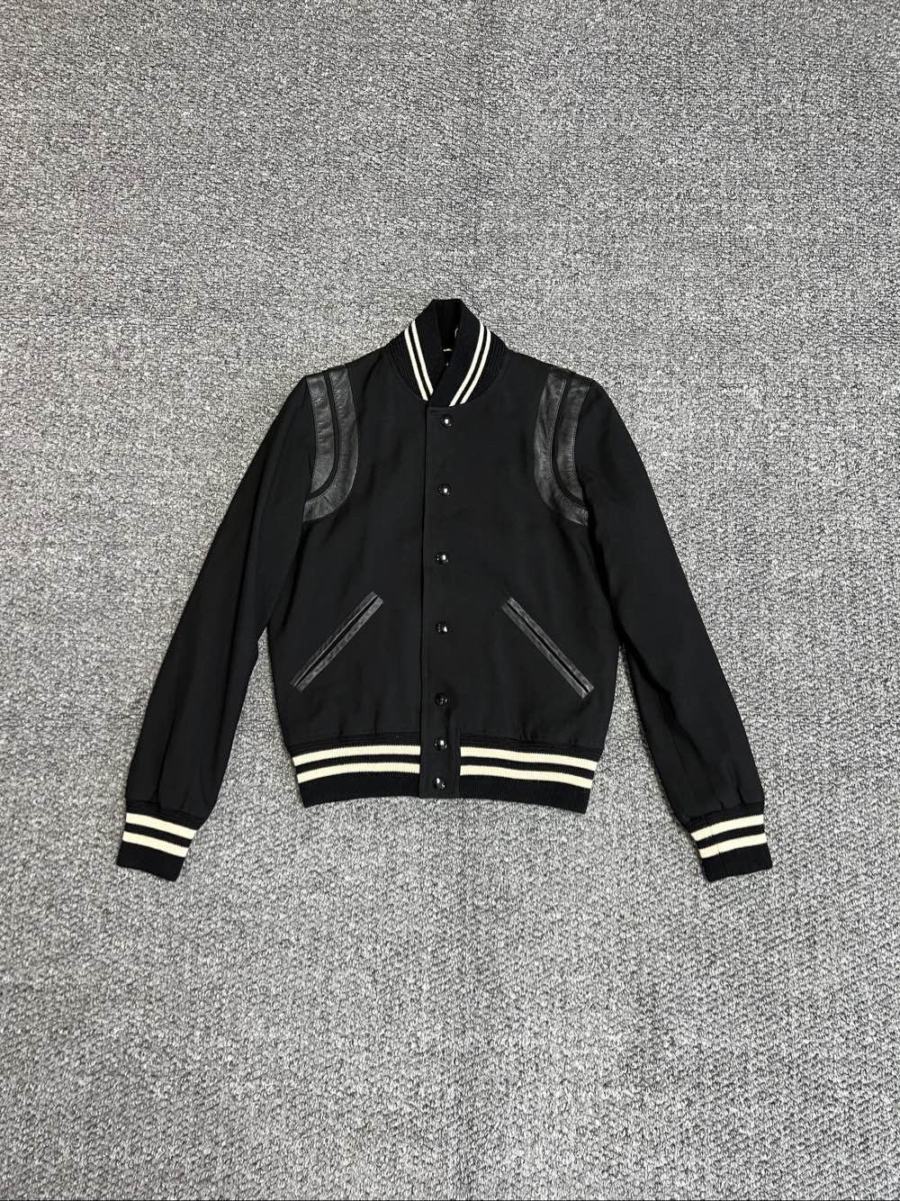 Saint Laurent Paris Saint Laurent Wool Leather Teddy Jacket Size 36 Size XS / US 0-2 / IT 36-38 - 1 Thumbnail