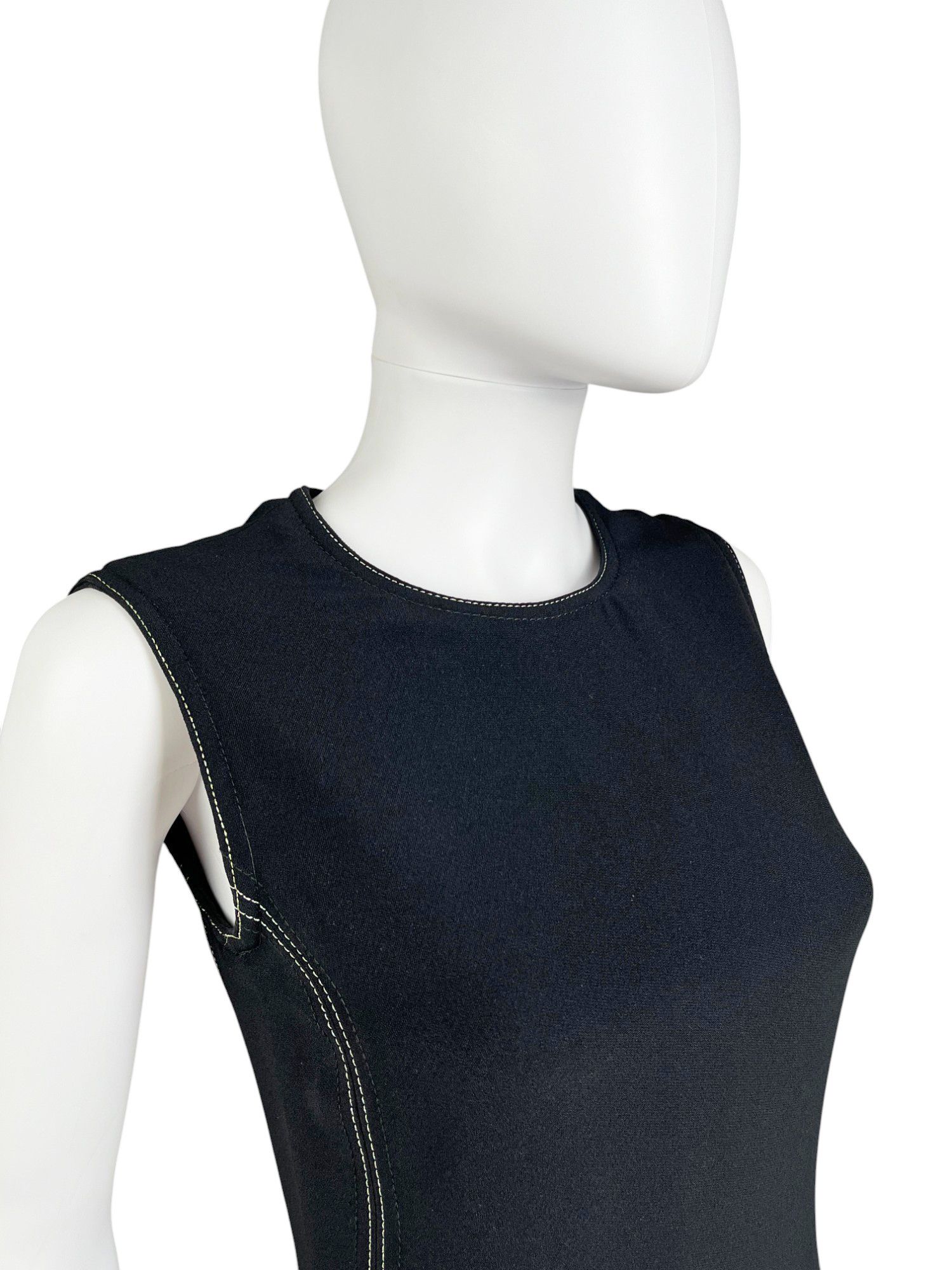Versace by Gianni Versace S/S 1996 Black Zipped Medusa Dress Size S / US 4 / IT 40 - 4 Thumbnail