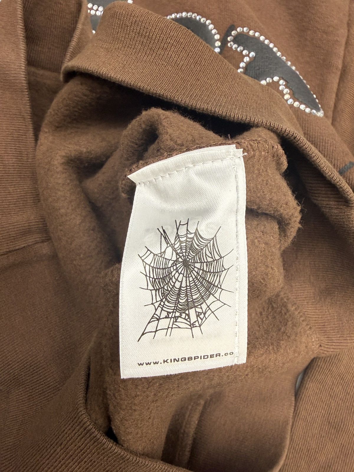 Sp5der Sp5der Rhinestone OG Web Hoodie Size US XS / EU 42 / 0 - 6 Thumbnail