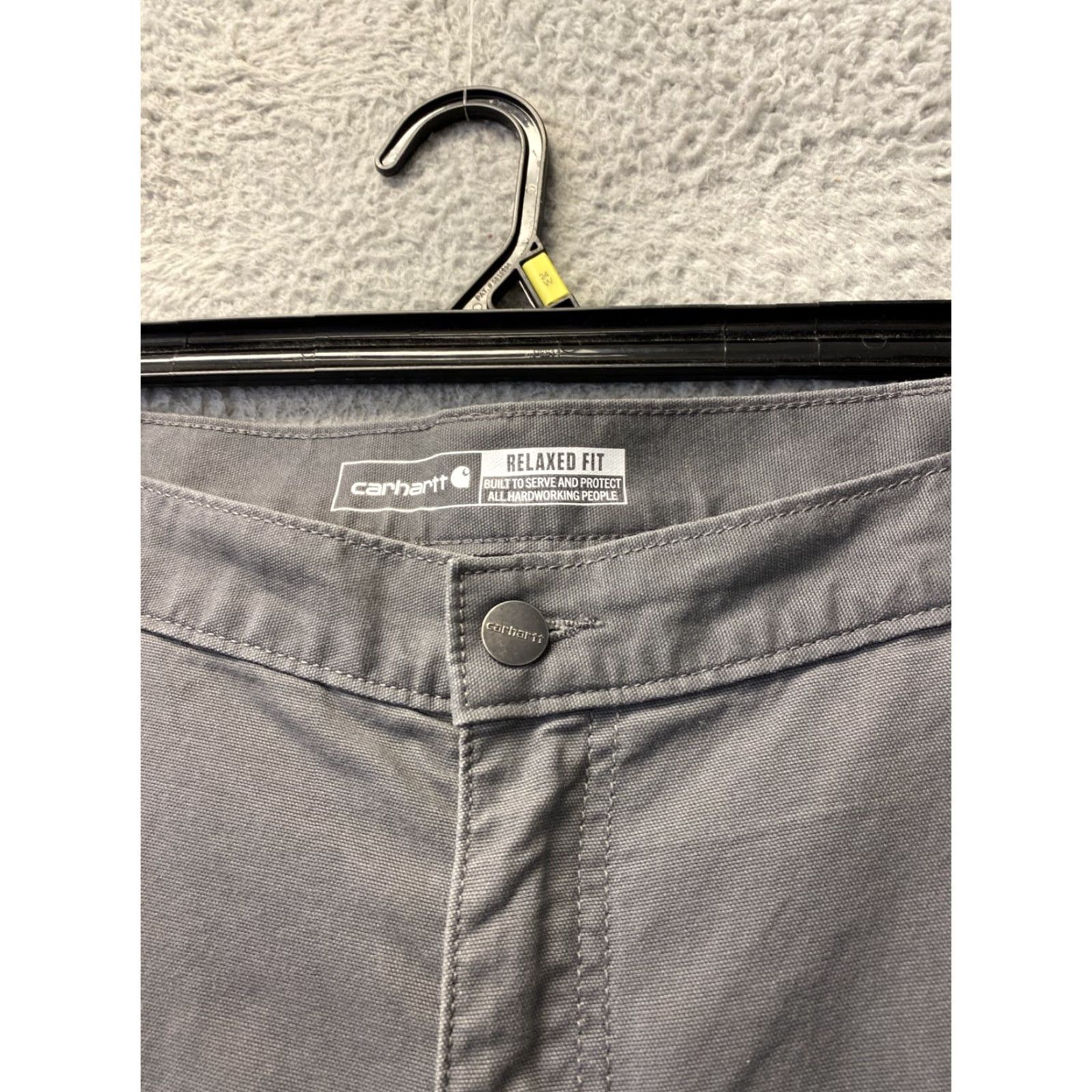Carhartt VINTAGE? (No) – ignore. Create optimized: Carhartt Chino Twill Pants Mens 38x32 Gray Work Pants Relaxed Windproof Heavy Duty Size US 38 / EU 54 - 3 Thumbnail