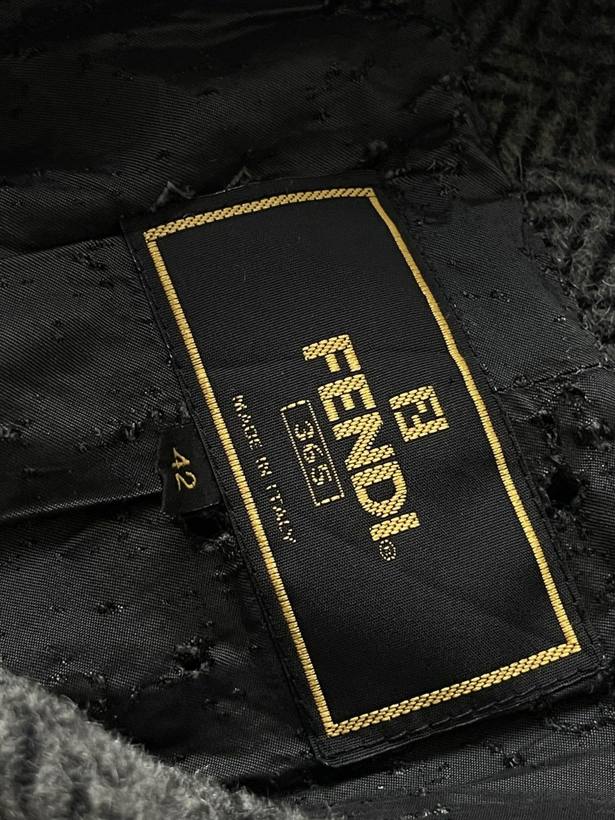 Fendi 90s Fendi Herringbone Alpaca Mohair Long Coat Size US L / EU 52-54 / 3 - 19 Thumbnail