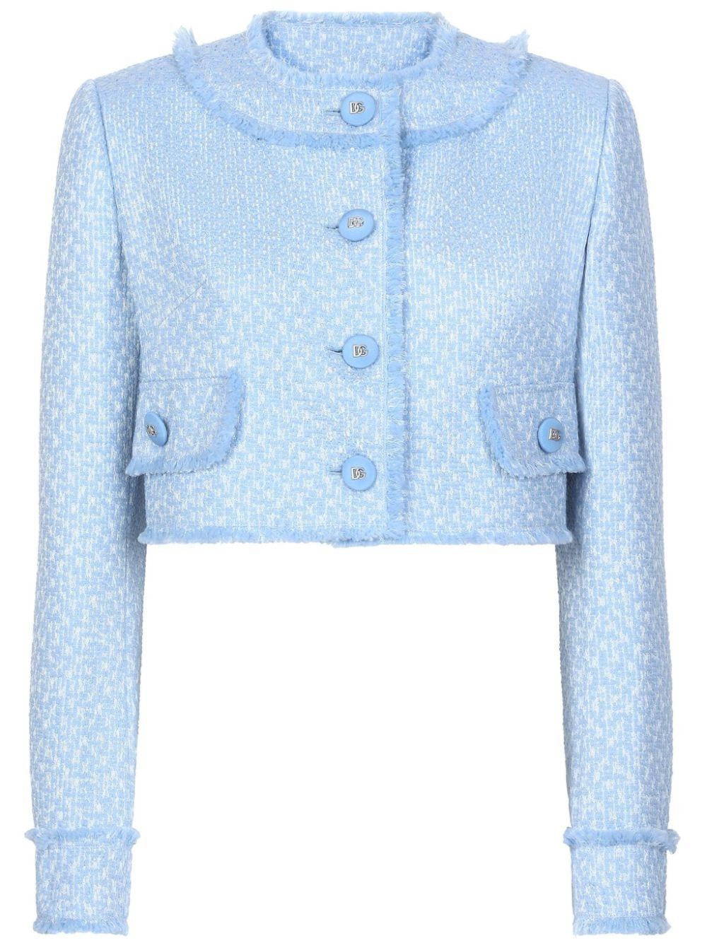 WOOL TWEED CROPPED JACKET