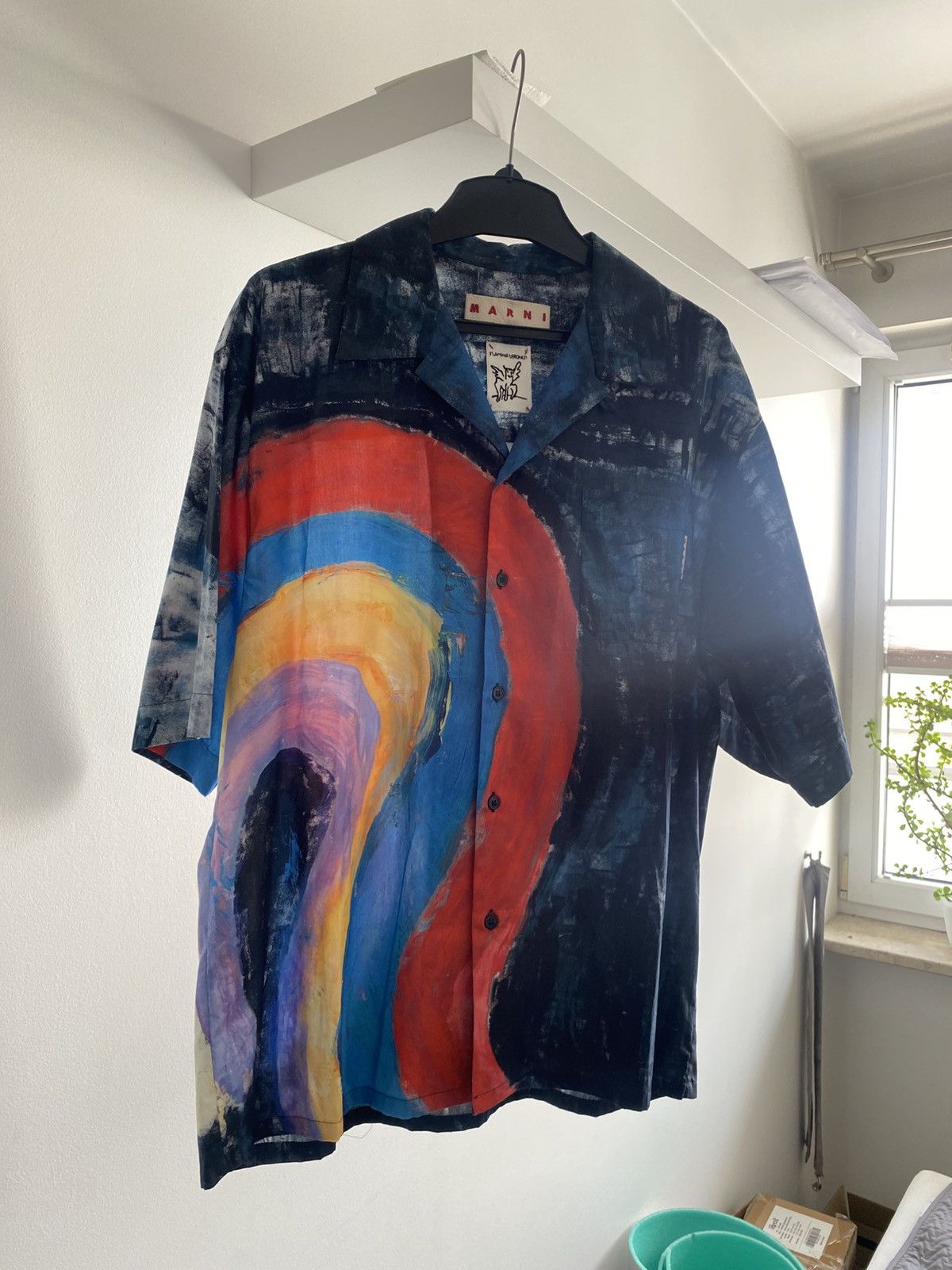 Marni Marni Rainbow Popeline Bowling Shirt Short Sleeve luxury Size US M / EU 48-50 / 2 - 12 Thumbnail