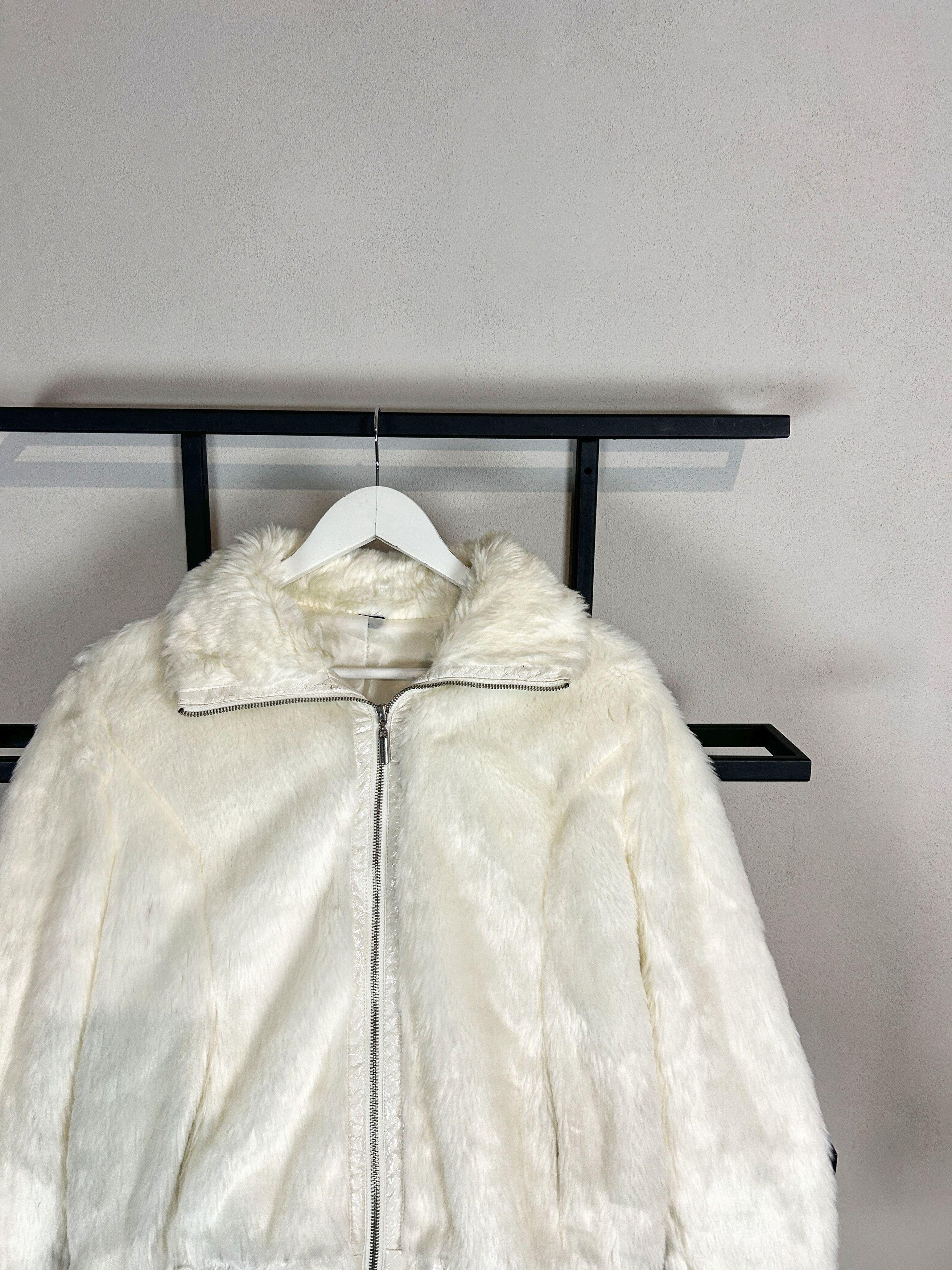 Japanese Brand Cropped Faux Fur Jacket White Soft Girl Coquette Y2K Core Size US S / EU 44-46 / 1 - 7 Thumbnail