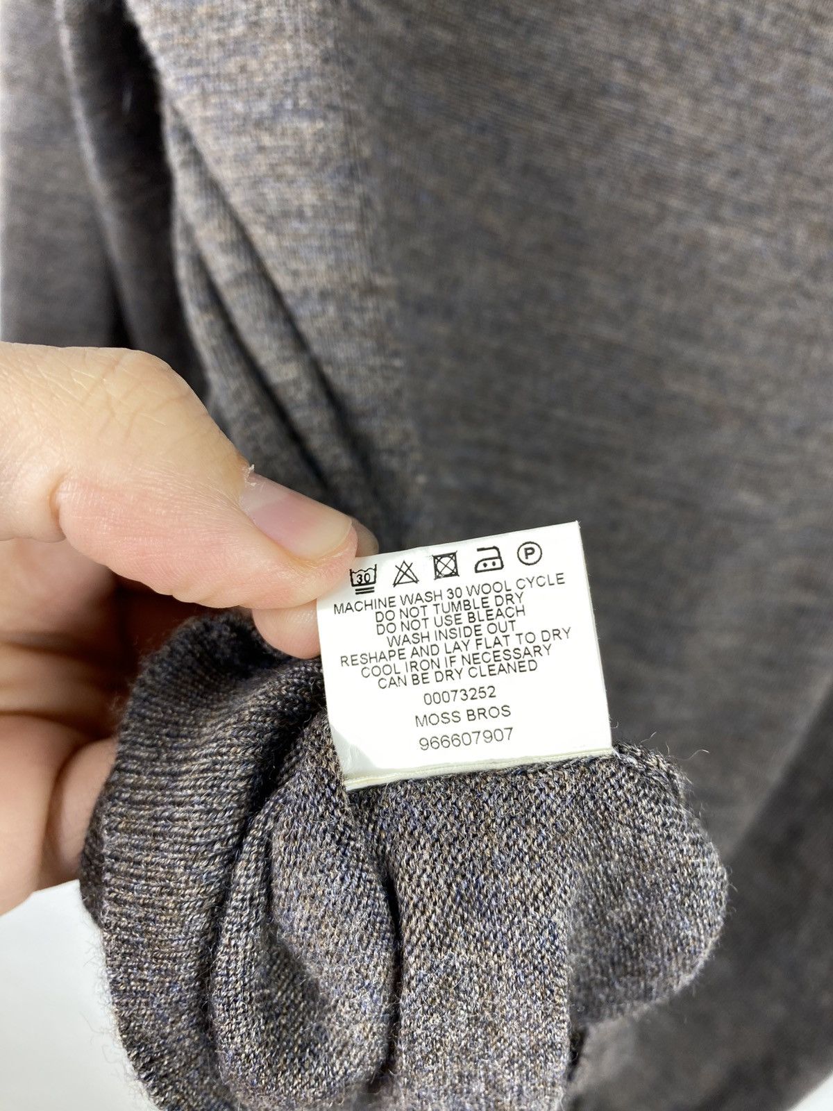 Moss Moss Bros Wool Pullover Melange Men size M Size US M / EU 48-50 / 2 - 7 Thumbnail