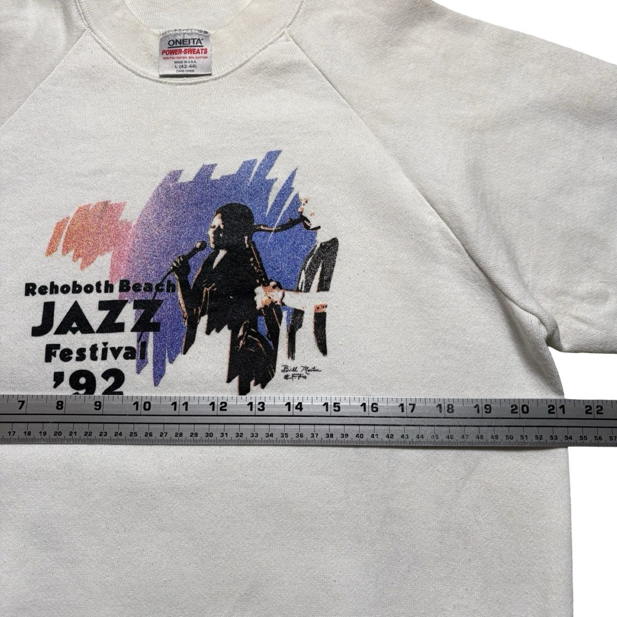 Other Vintage 90s Jazz Festival 92 Pullover Sweatshirt White L Size US L / EU 52-54 / 3 - 4 Thumbnail