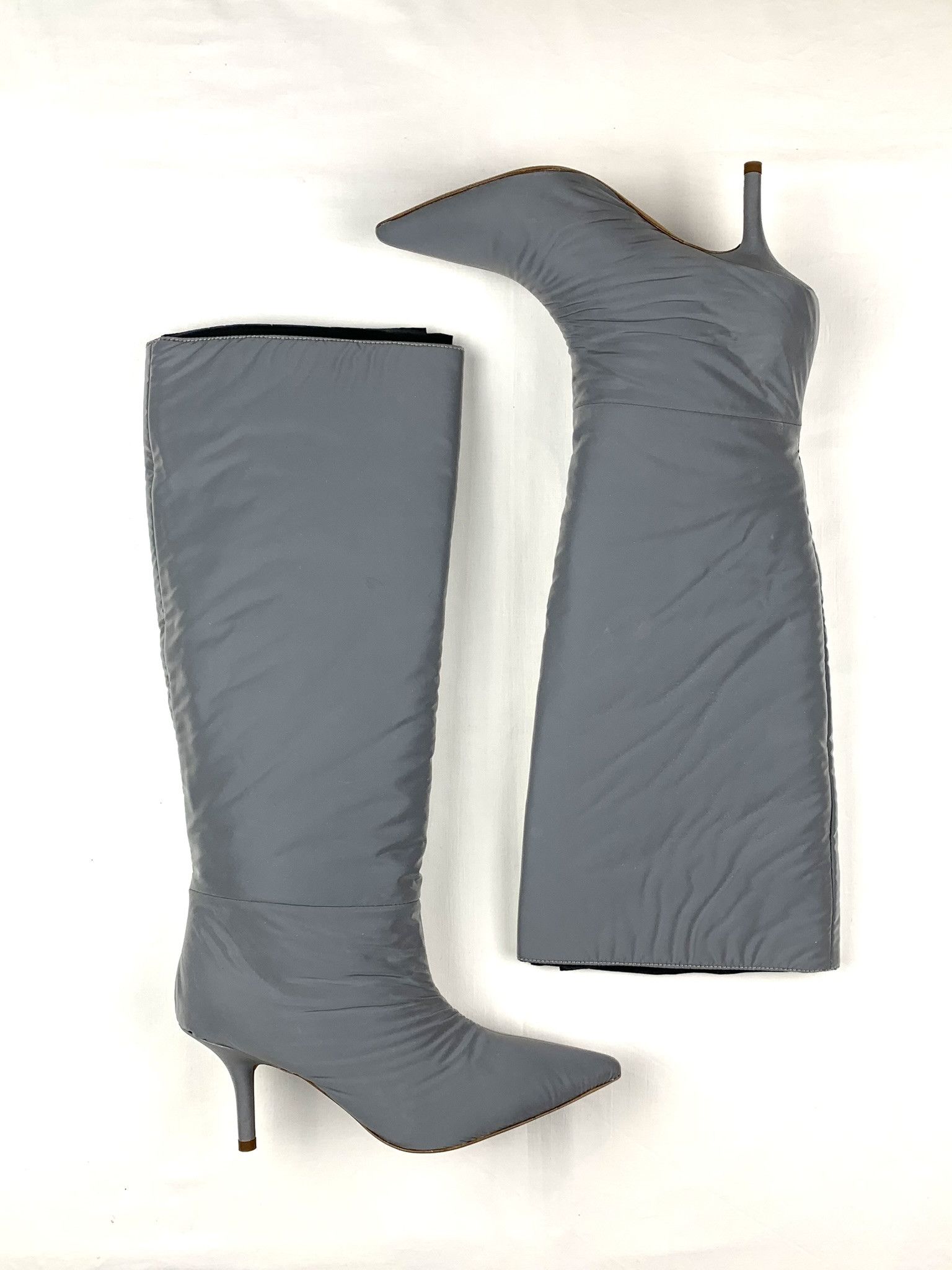 Yeezy YEEZY Season 8 - Chrome Reflective Fabric Knee High Boots Size US 6 / IT 36 - 5 Thumbnail