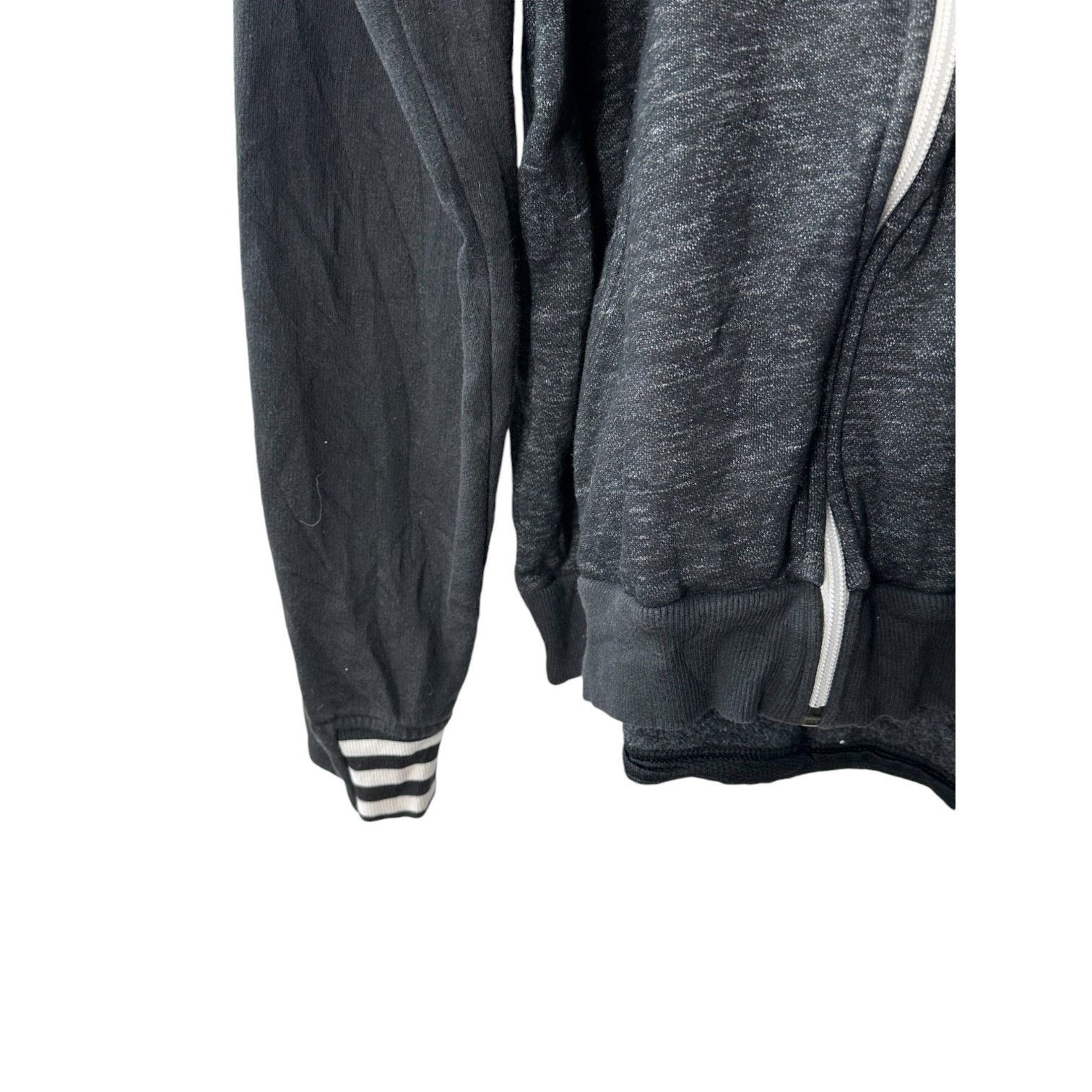 Adidas Adidas Heathered Black Full Zip Hooded Sweat Jacket Men's M Size US M / EU 48-50 / 2 - 3 Thumbnail