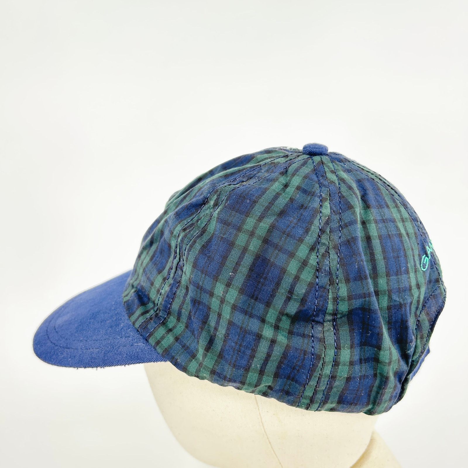 Gant Vintage 90s Navy Green Blackwatch Tartan Plaid Navy Bill Cap Size ONE SIZE - 5 Thumbnail