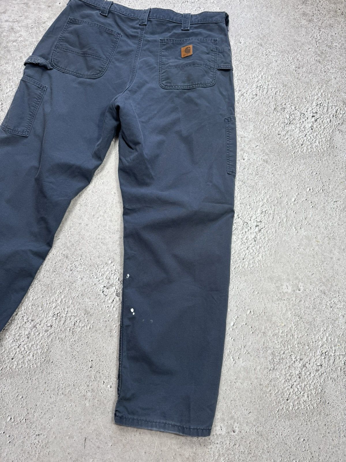 Carhartt Carhartt Distressed Carpenter Work Pants Navy Blue 36x32 Size US 36 / EU 52 - 2 Thumbnail