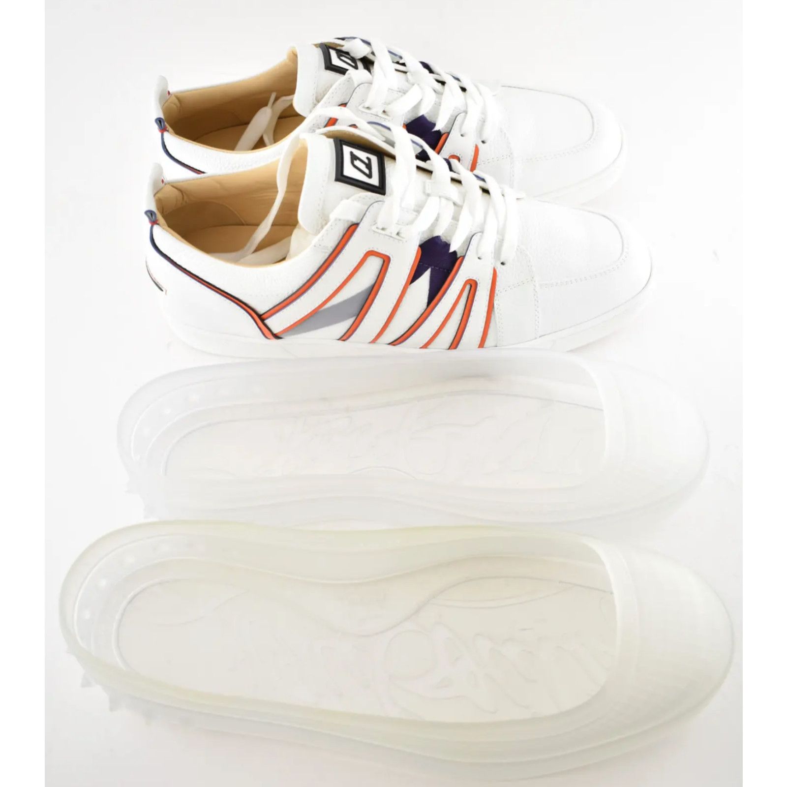 Christian Louboutin Christian Louboutin Men Vida Viva Flat Bianco White Orange Size US 13 / EU 46 - 4 Thumbnail