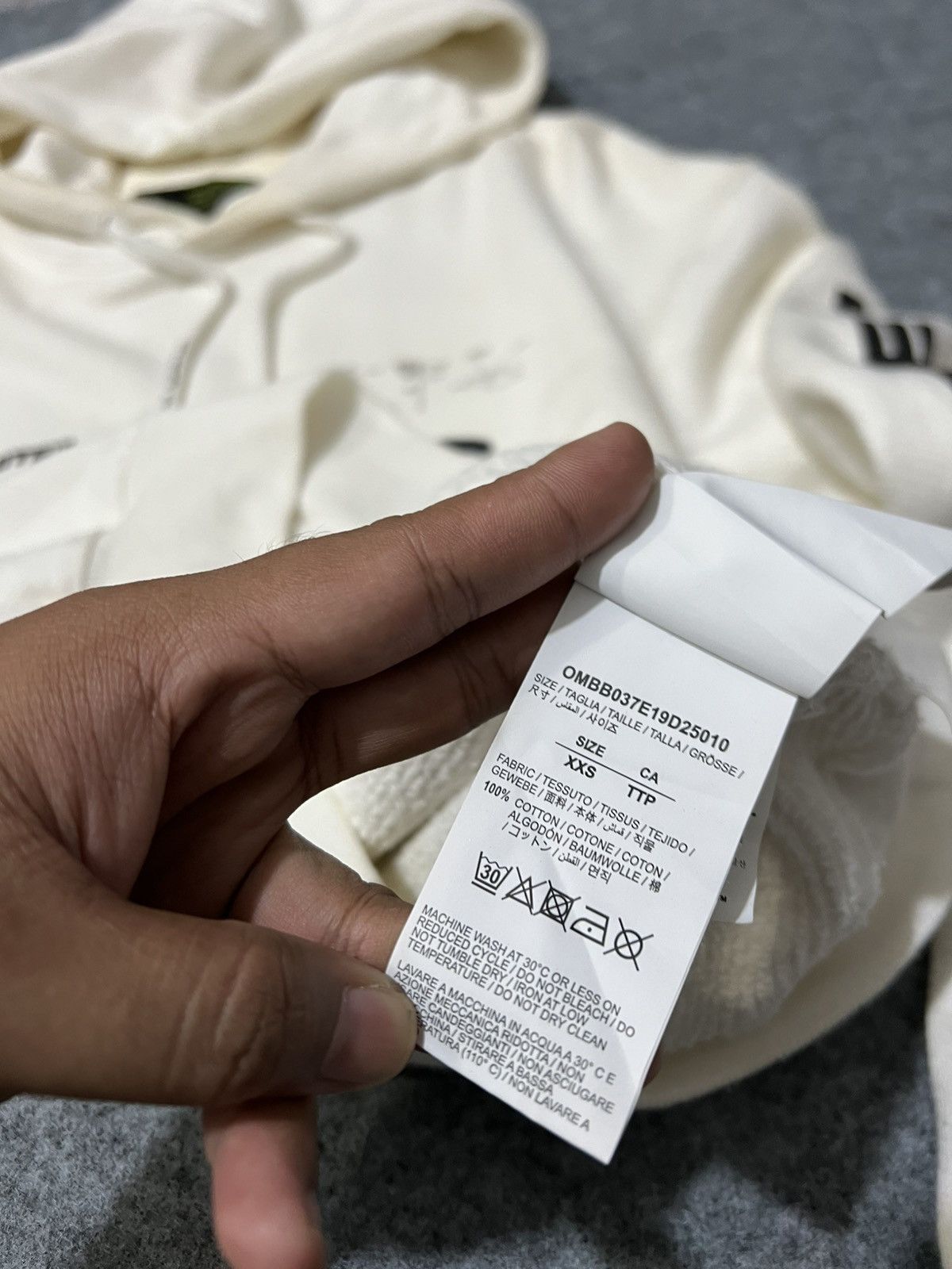 Off-White Hoodie Fleece Man Off-White Split Arrows white Size US XXS / EU 40 - 10 Thumbnail