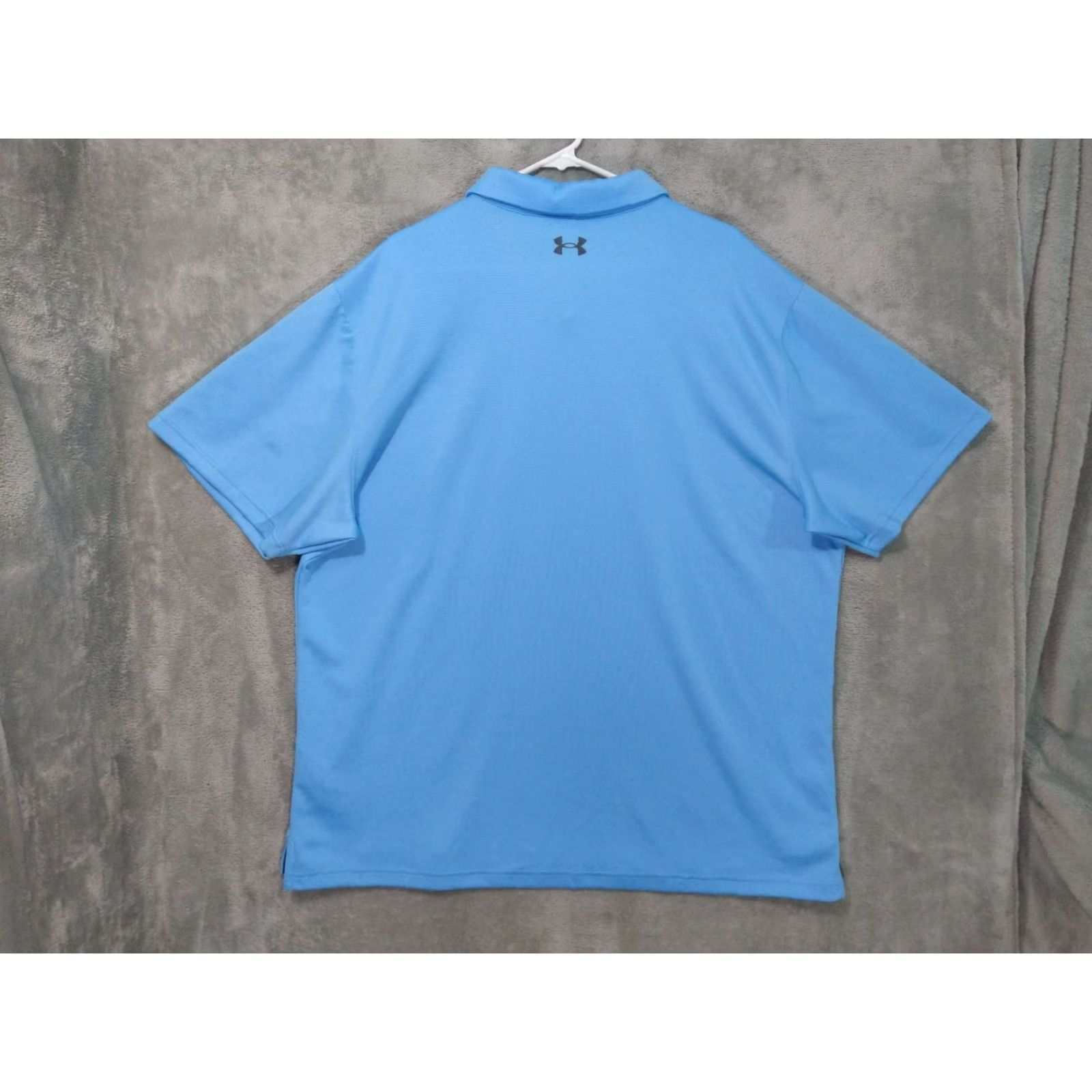 Under Armour Under Armour UA Shirt Mens 3XL Blue Tech Polo Short Sleeve Loose Golf Size US XXL / EU 58 / 5 - 2 Thumbnail