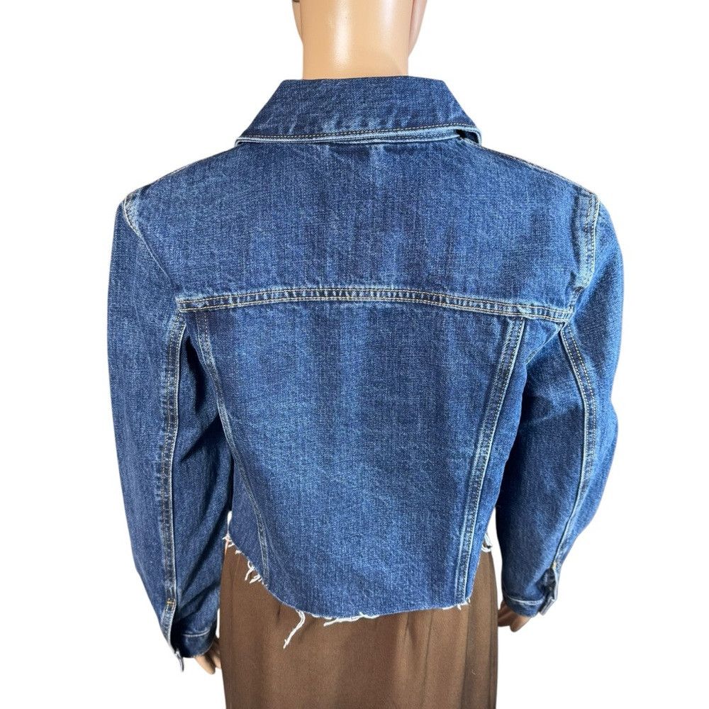 Zara NWT New Zara Cropped Denim Jacket Size S Size S / US 4 / IT 40 - 4 Thumbnail