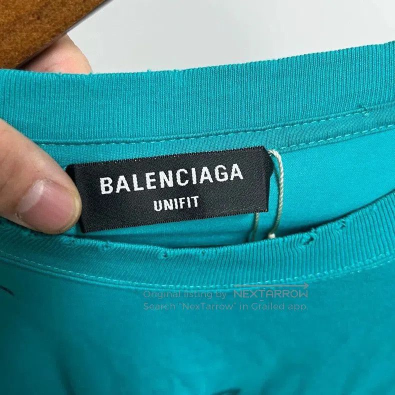 Balenciaga Balenciaga Mosaic Distressed Short Sleeve. Size US S / EU 44-46 / 1 - 3 Thumbnail