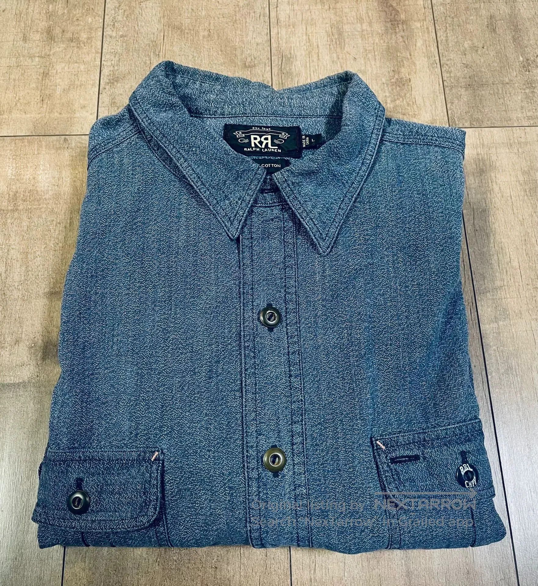RRL Ralph Lauren RRL Indigo Vintage Workwear Shirt Jacket. Size US S / EU 44-46 / 1 - 6 Thumbnail