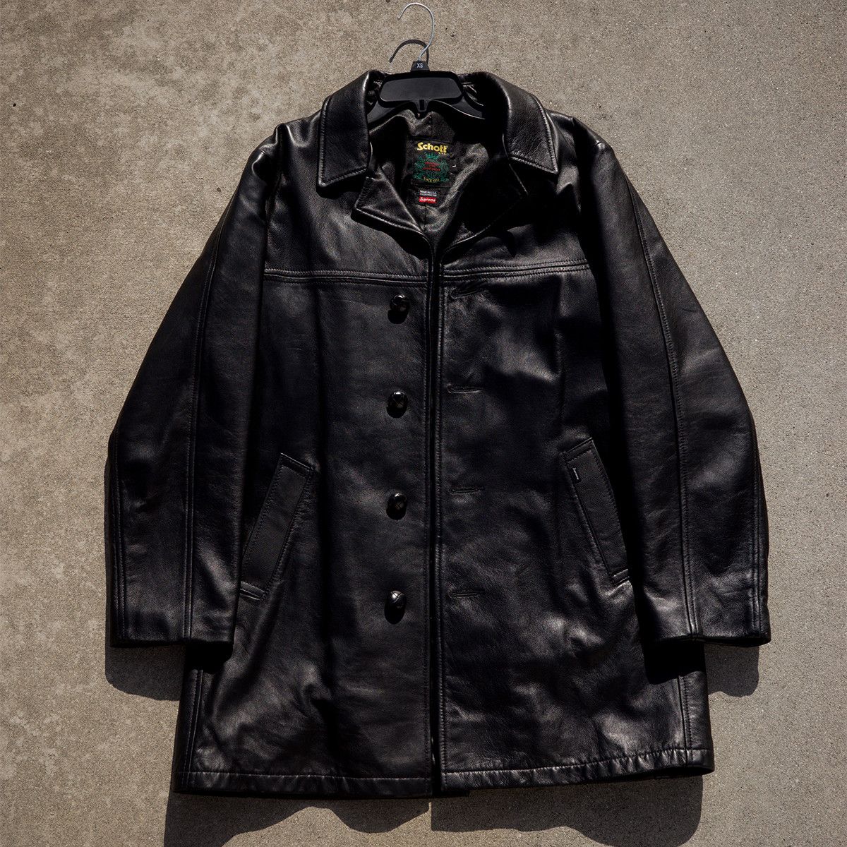 Schott × Supreme Schott Supreme Leopard Lined Leather Work Jacket
