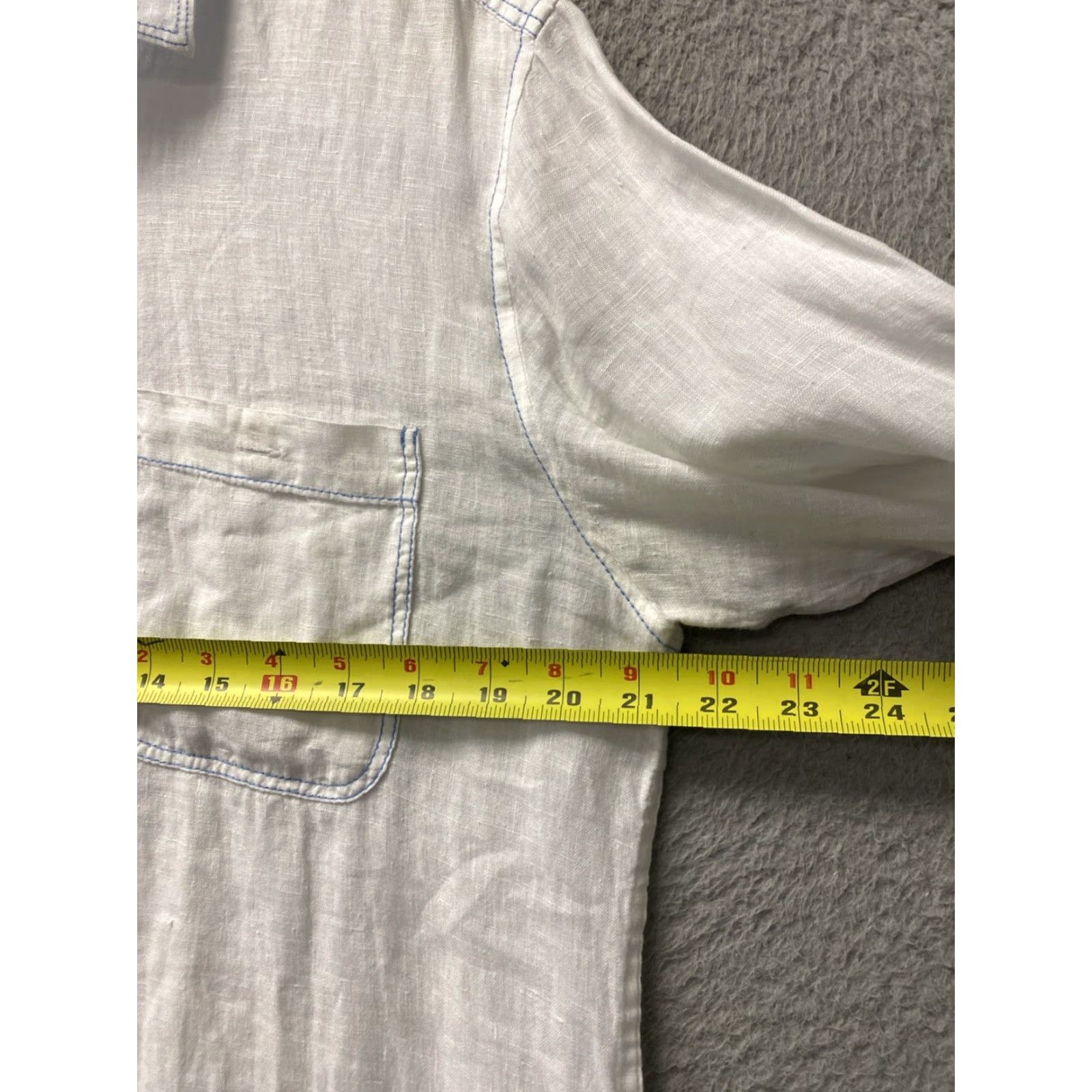 BUGATCHI Bugatchi Uomo Shirt Mens M White Linen Lightweight Button-Up Button-Down Size US M / EU 48-50 / 2 - 5 Thumbnail