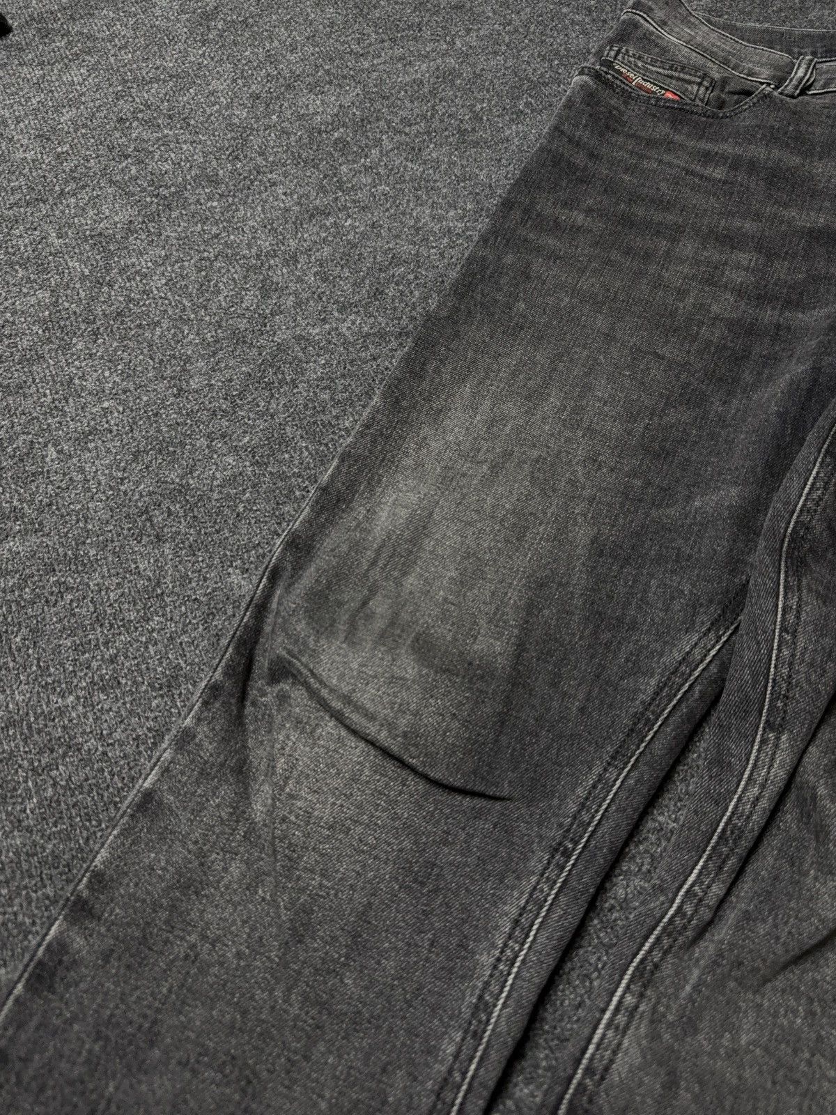Diesel Luxury 00s Y2K Diesel D-Luster Black Slim Fit Stretch Jeans Size US 31 - 4 Thumbnail