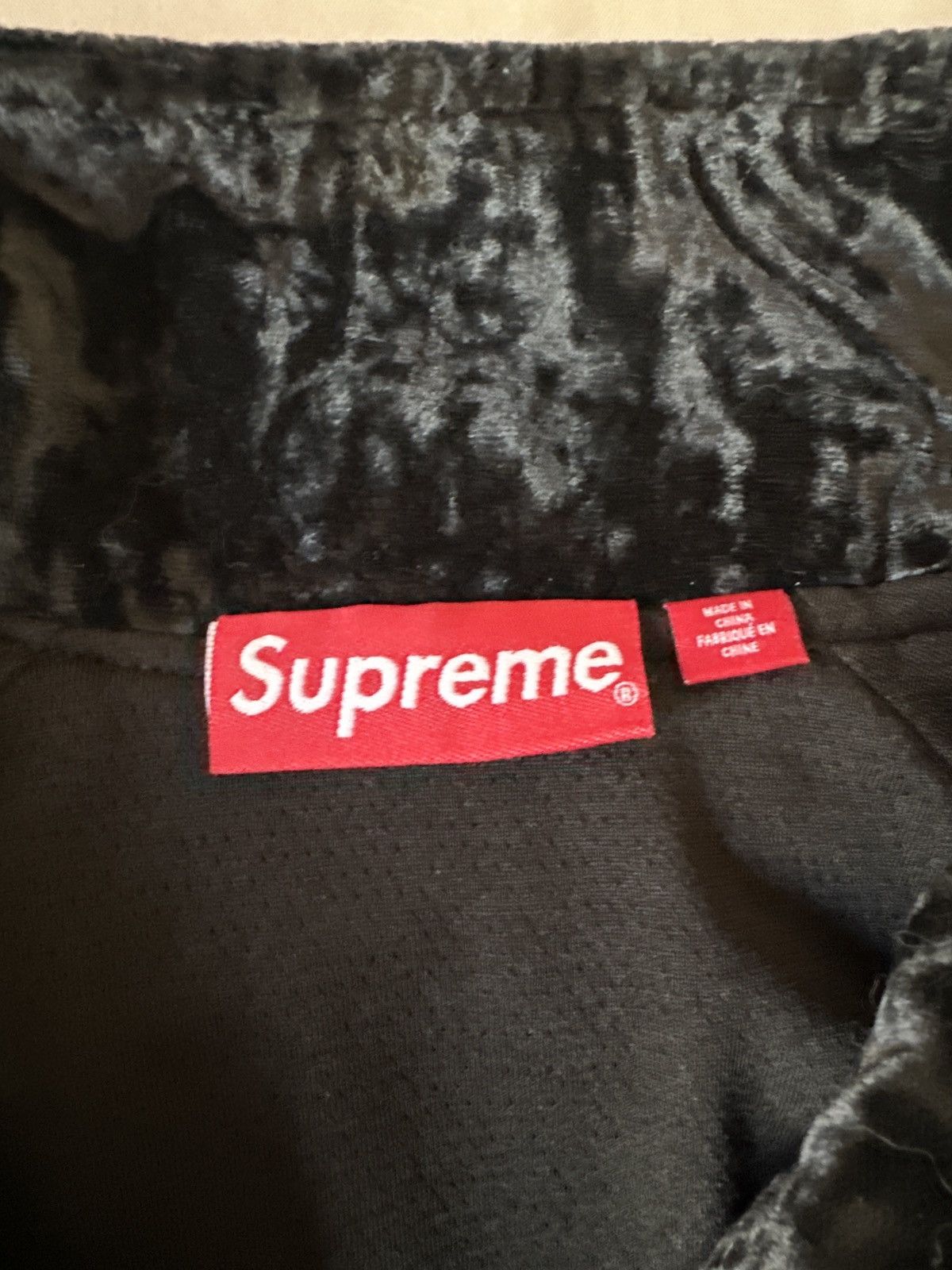 Supreme Supreme Crushed Velvet Track Jacket Black Large Size US L / EU 52-54 / 3 - 4 Thumbnail
