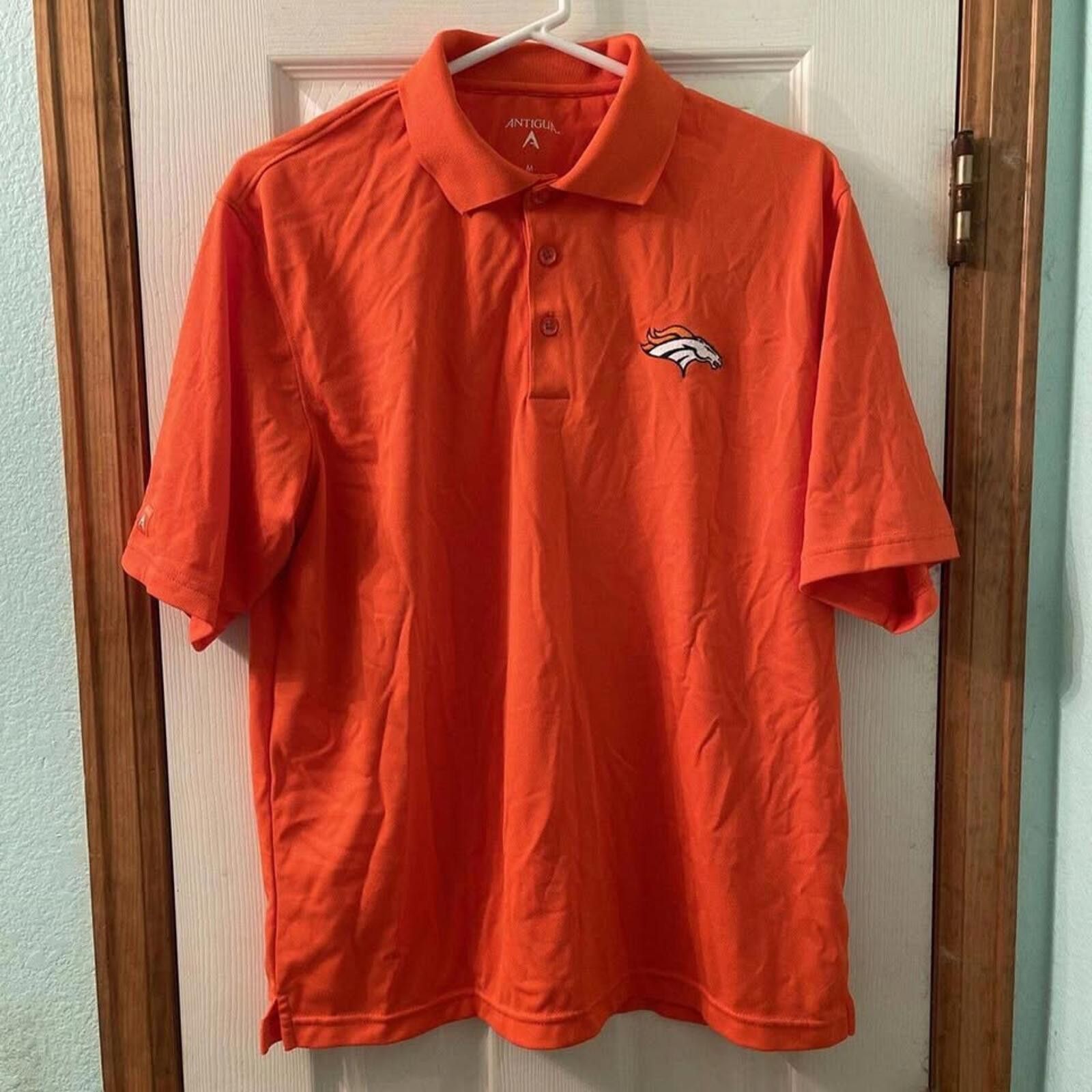 Antigua Antigua Denver Broncos Polo Shirt - Orange - Size M Size ONE SIZE - 1 Thumbnail