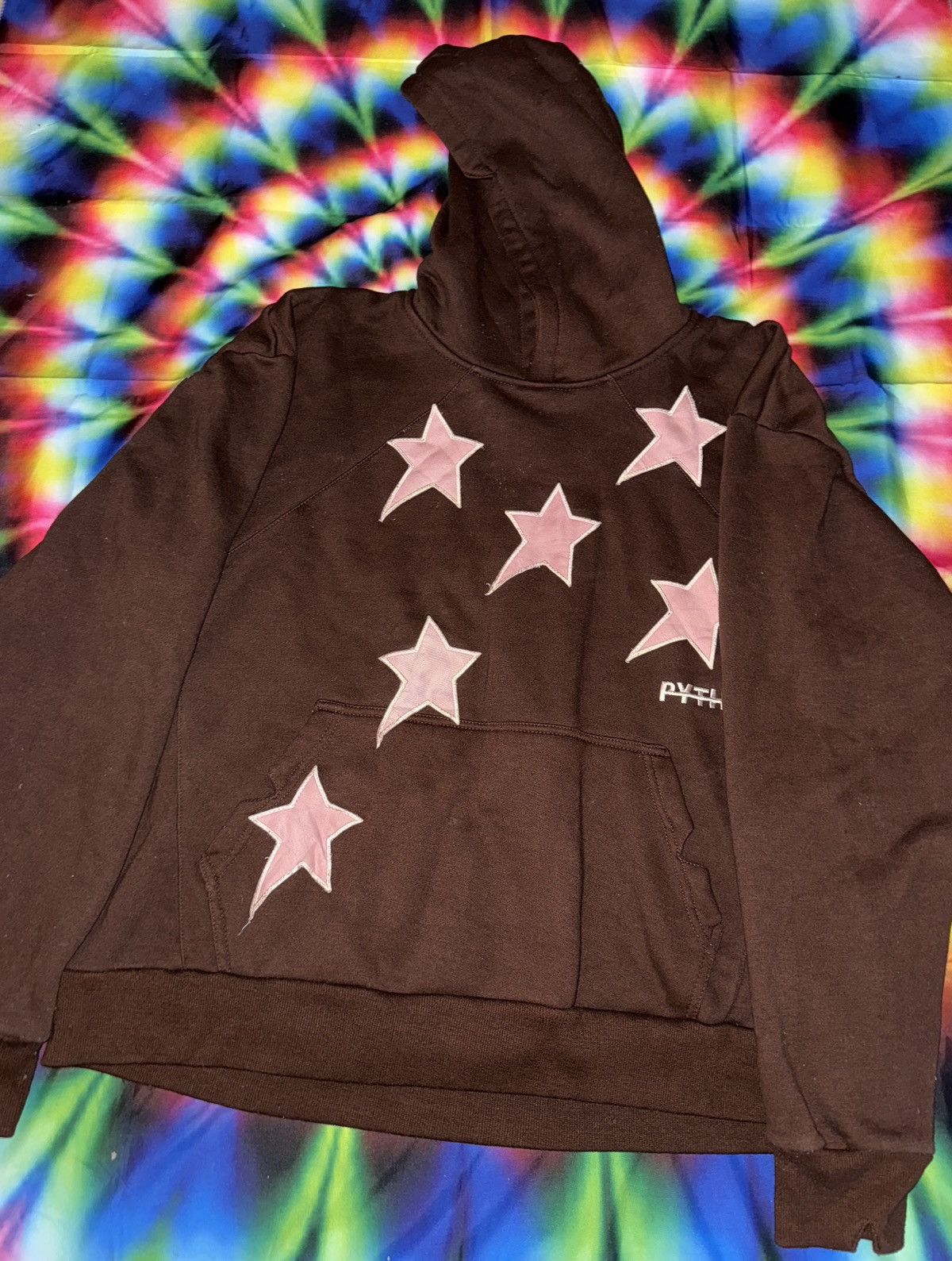 Pythia Pythia Peripherals Hooded Sweatshirt Brown / Pink Size US XXL / EU 58 / 5 - 1 Thumbnail