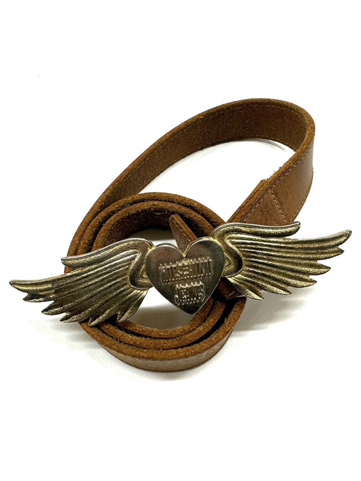 Moschino Moschino Logo Angel's wings Leather Belt 90s Size ONE SIZE - 1 Thumbnail