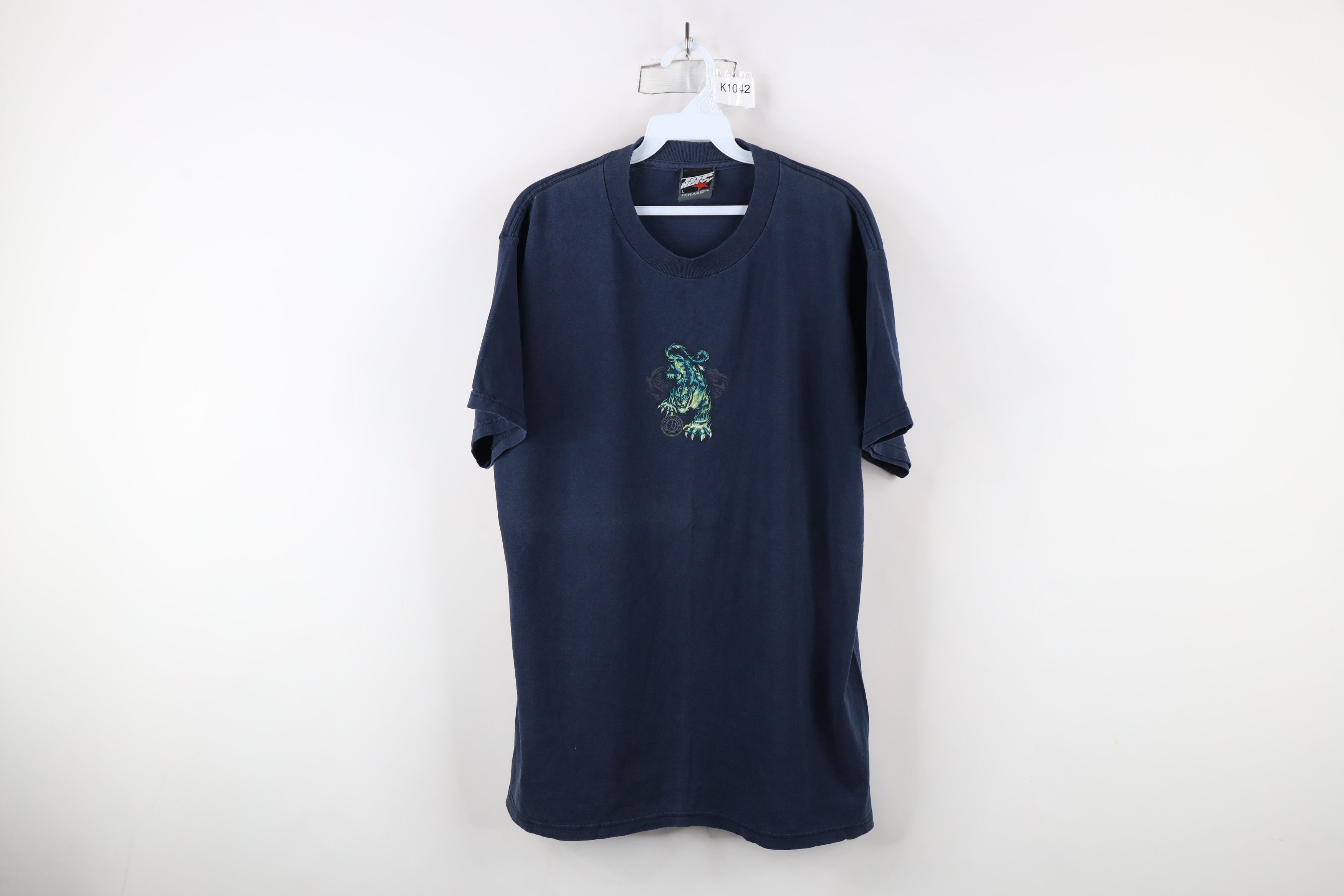 Vintage Vintage Y2K 2001 Streetwear Dragon Tiger Fire Flames T-Shirt Size US L / EU 52-54 / 3 - 1 Thumbnail