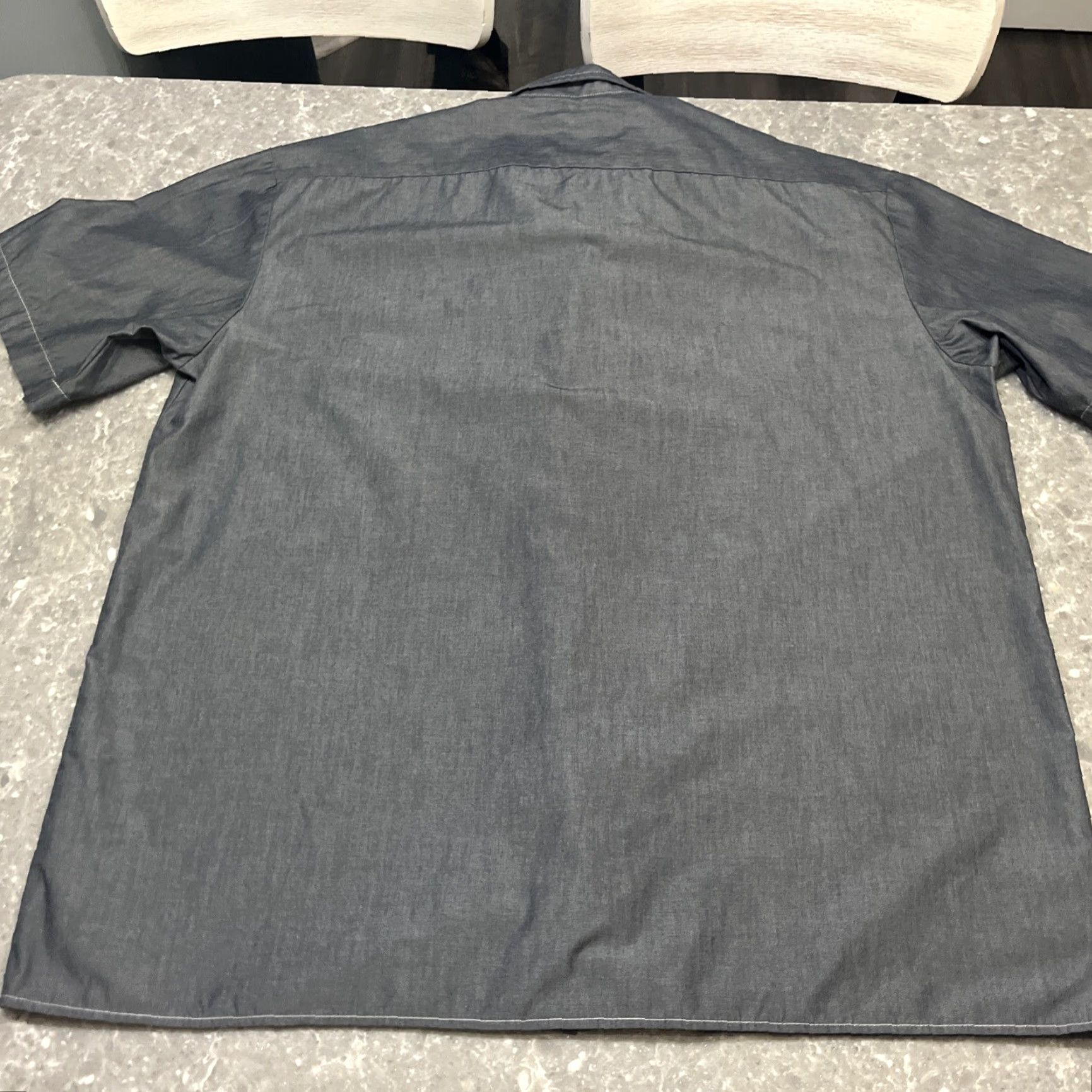 Dickies VINTAGE Dale Jr Dirty Mo Radio Dickies Gray Short Sleeve Button Up Men’s 2XL Gray Dickies Shirt 2XL Mens Womens Size US 39 - 6 Thumbnail