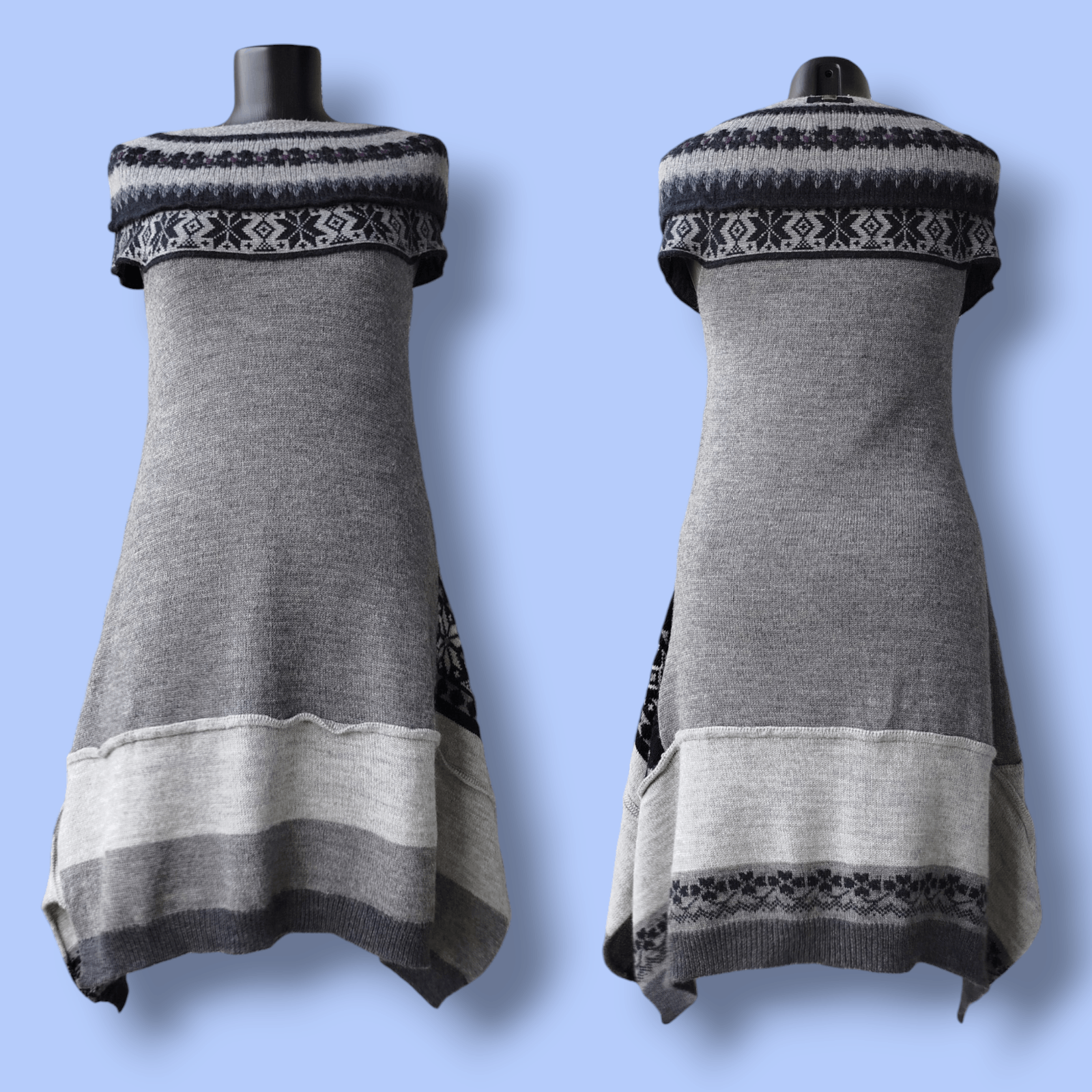 Marithe + Francois Girbaud High Use by Claire Campbell Dress Knit Alpaca Fair Isle Size M / US 6-8 / IT 42-44 - 1 Thumbnail