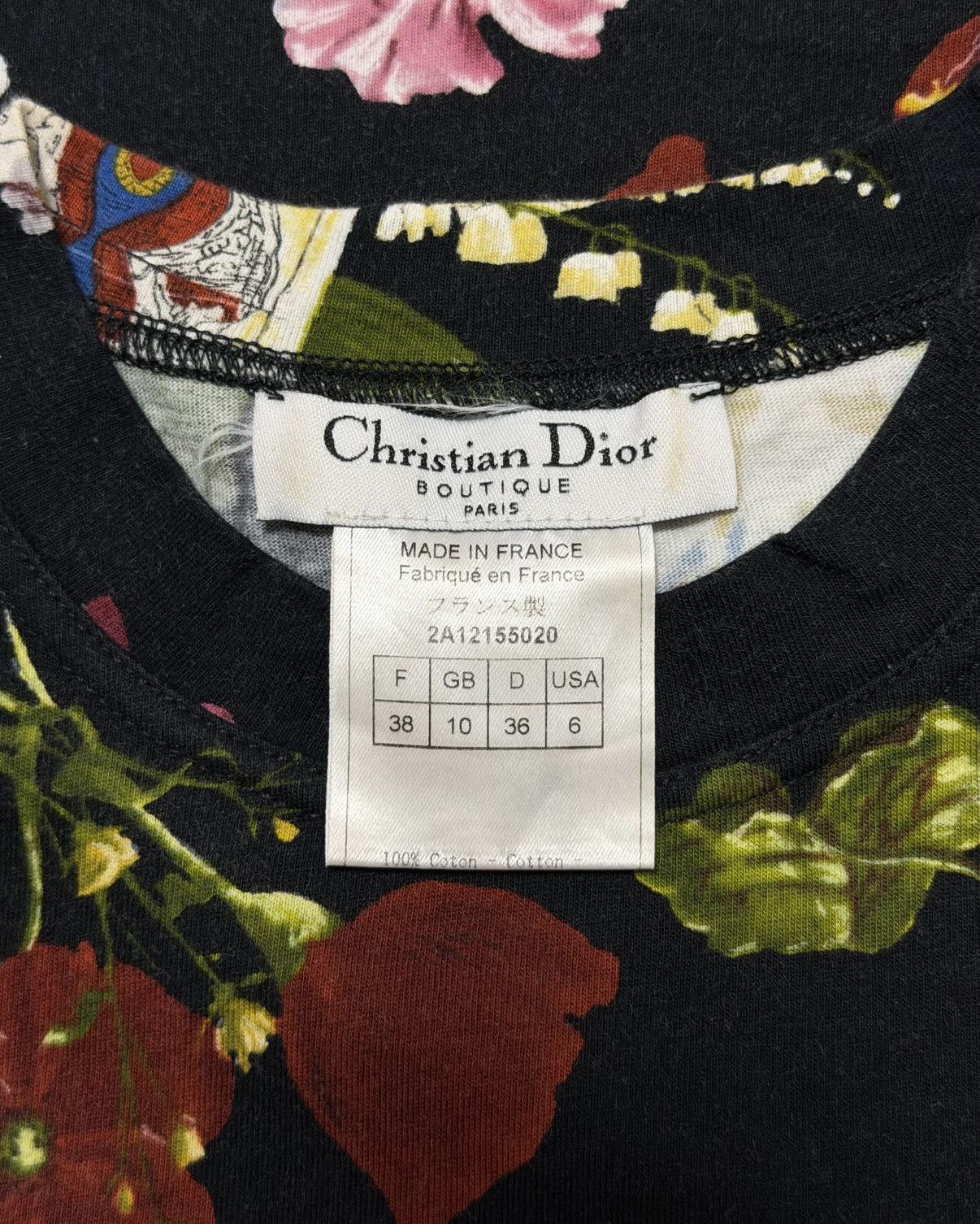 Dior CHRISTIAN DIOR F/W 2002 Floral Playing Card Print T-Shirt Size S / US 4 / IT 40 - 5 Thumbnail