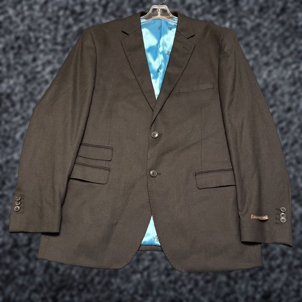 Vintage Luciano Natazzi Blazer Jacket Mens 44R Black Lined Modern Fit Single Breasted Blazer Jacket Mens 44R Black Lined Modern Fit Single Breasted Size 44R - 1 Thumbnail