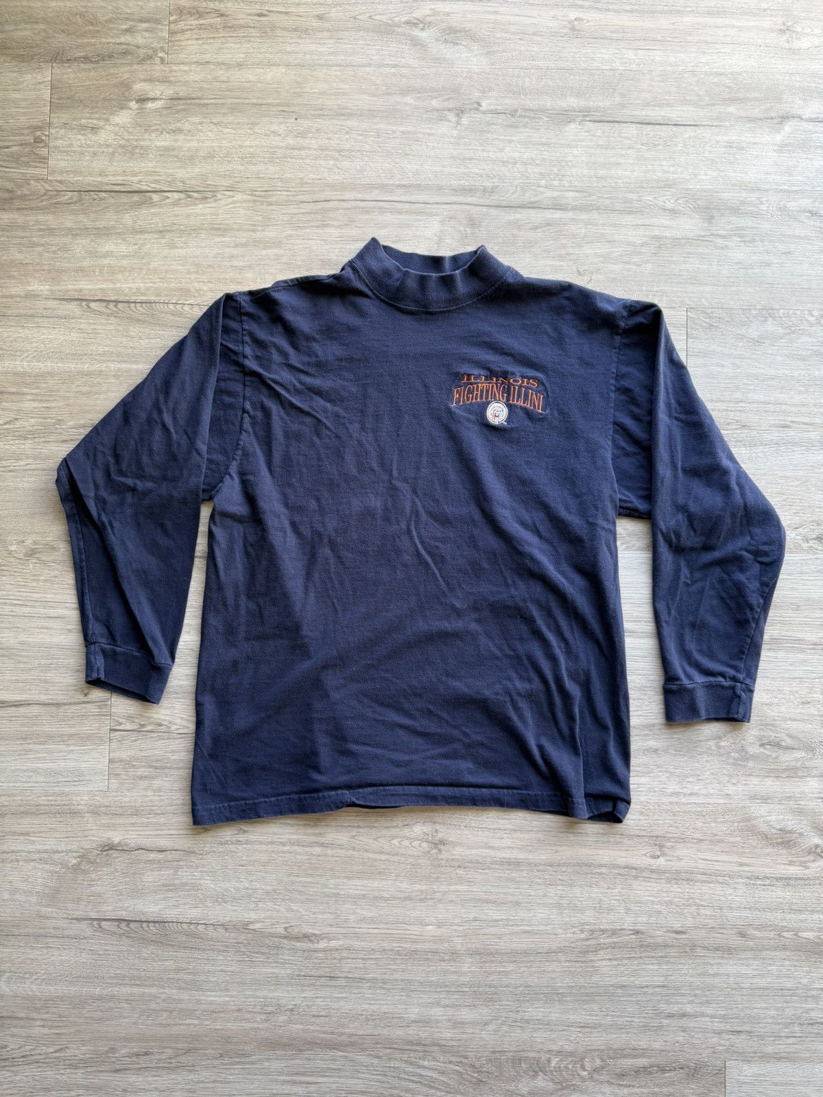 Vintage Vintage College Long Sleeve Turtleneck T Shirt, Illinois Size US L / EU 52-54 / 3 - 1 Thumbnail
